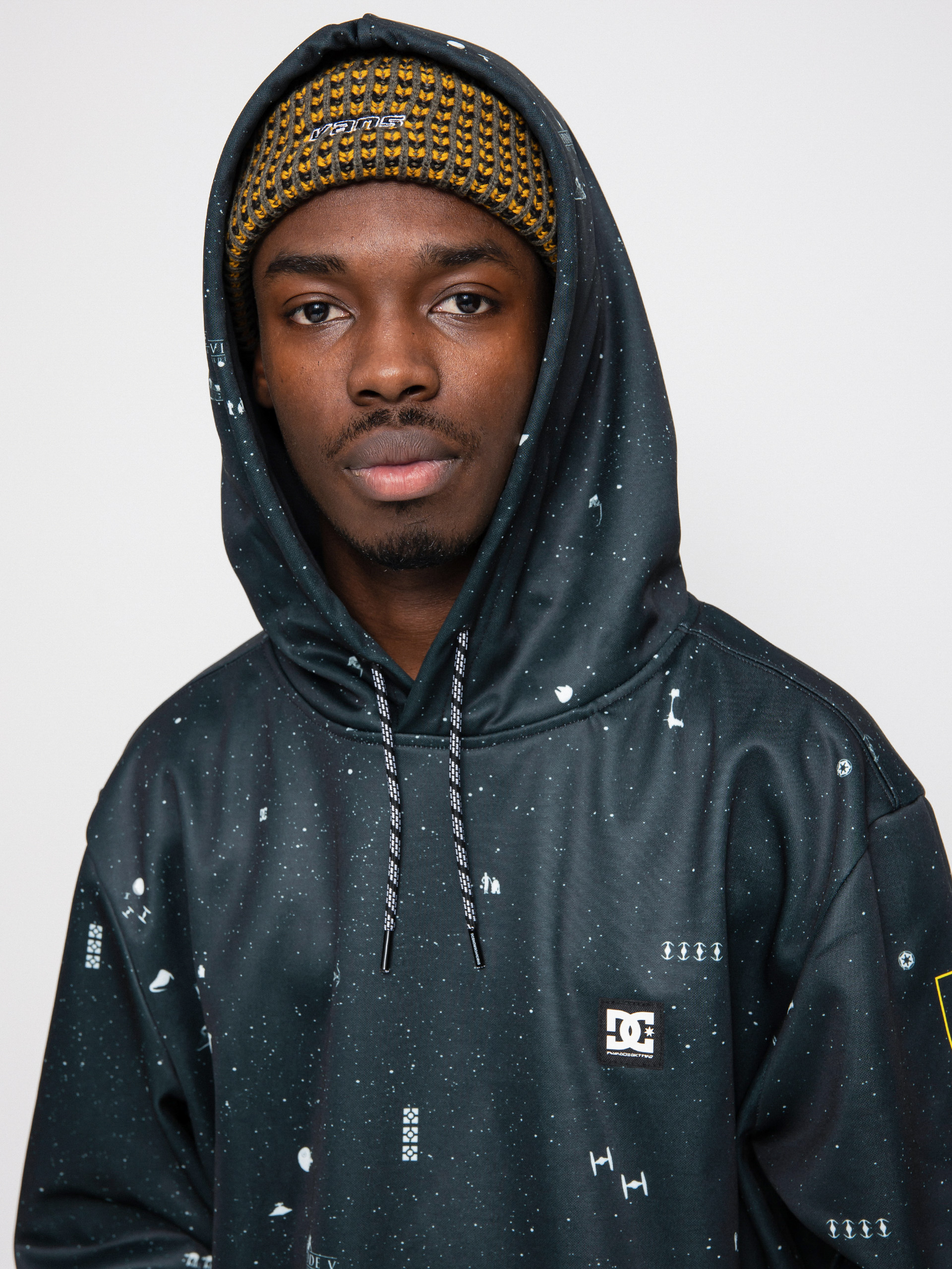 Férfi DC X Star Wars Snowstar Thermo pulóver (black/yellow)