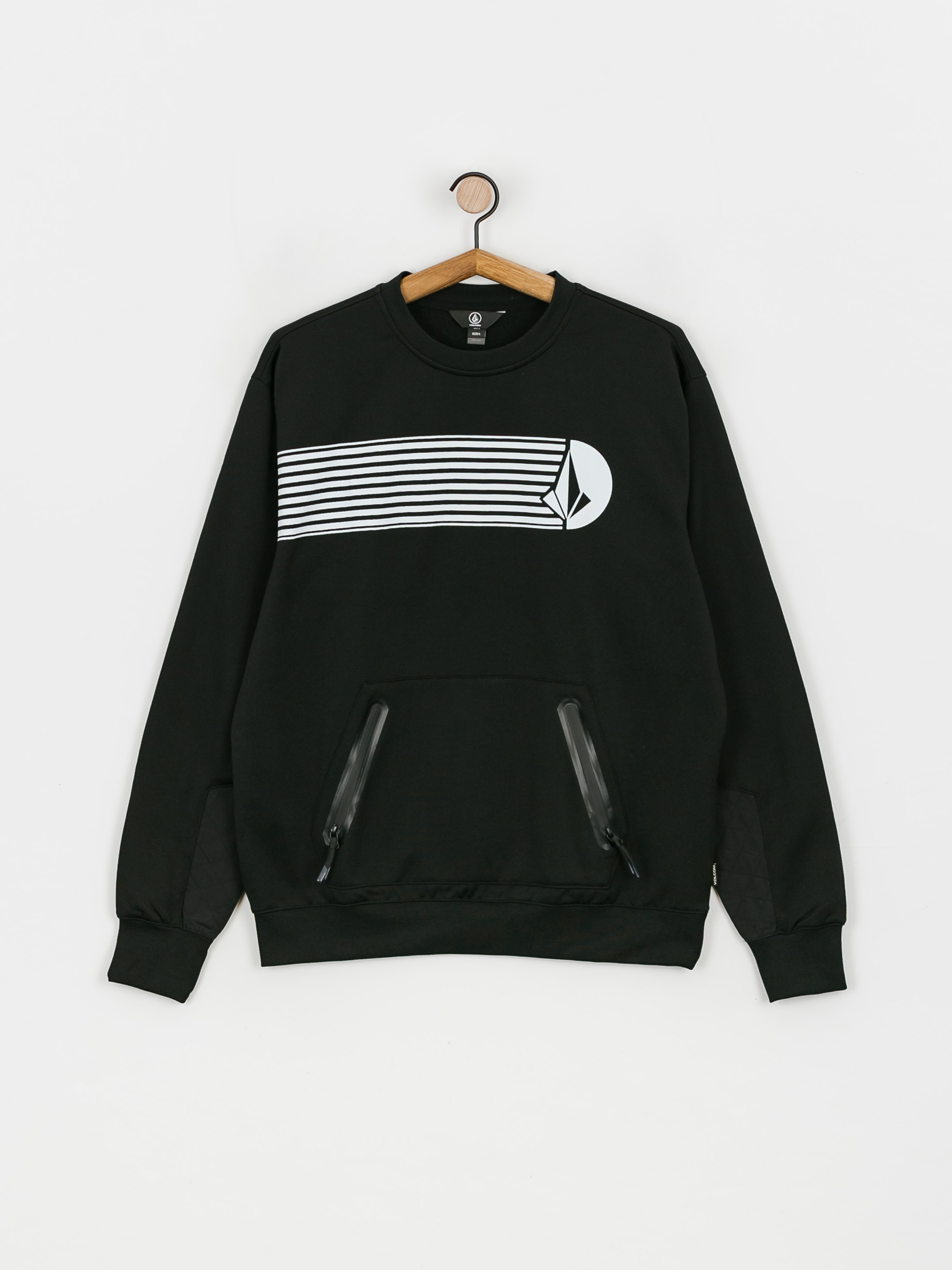 Férfi Volcom Let It Storm Crew Thermo pulóver (black)