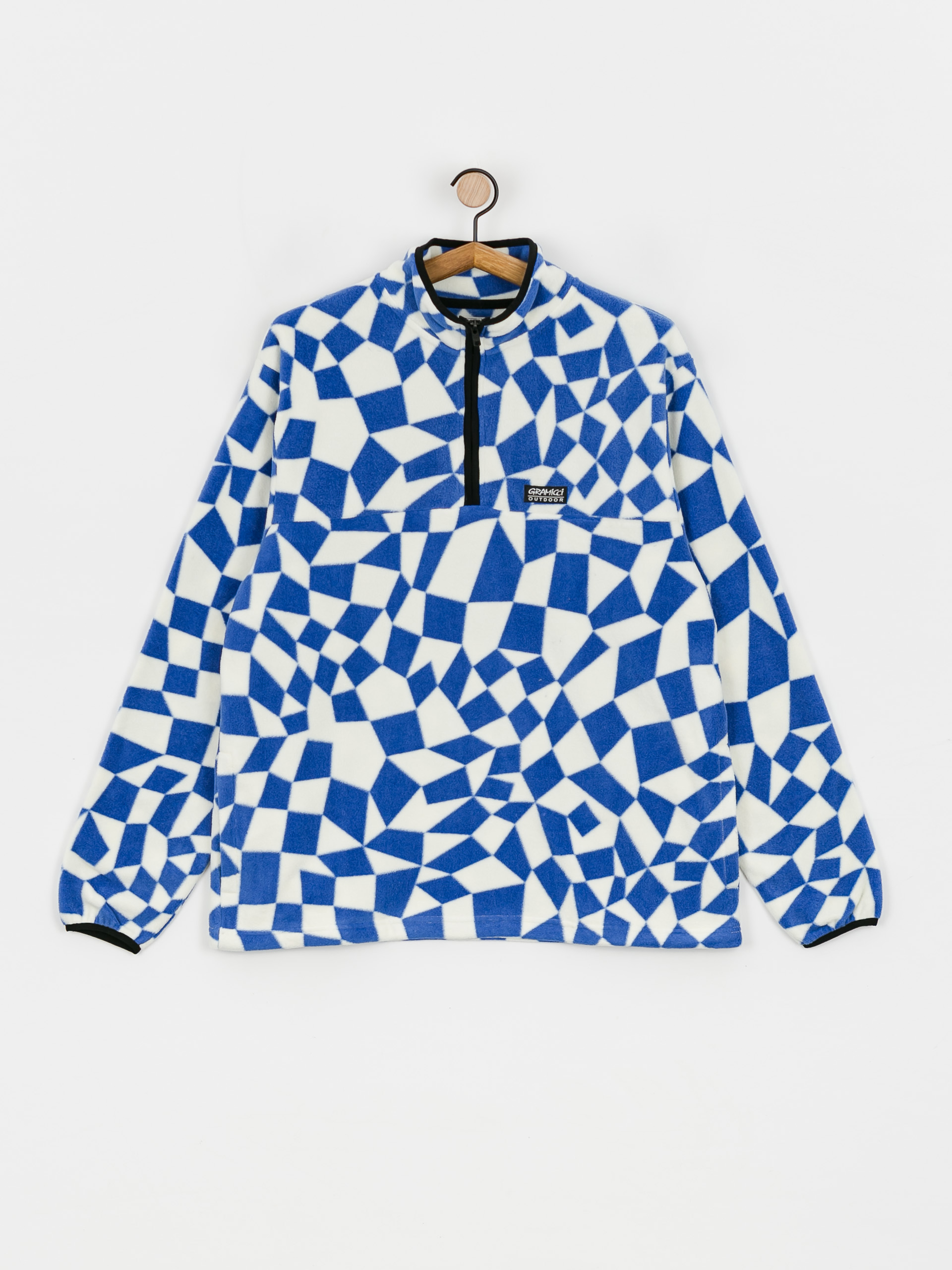 Férfi Gramicci Mock Neck Polár pulóver (blue check)