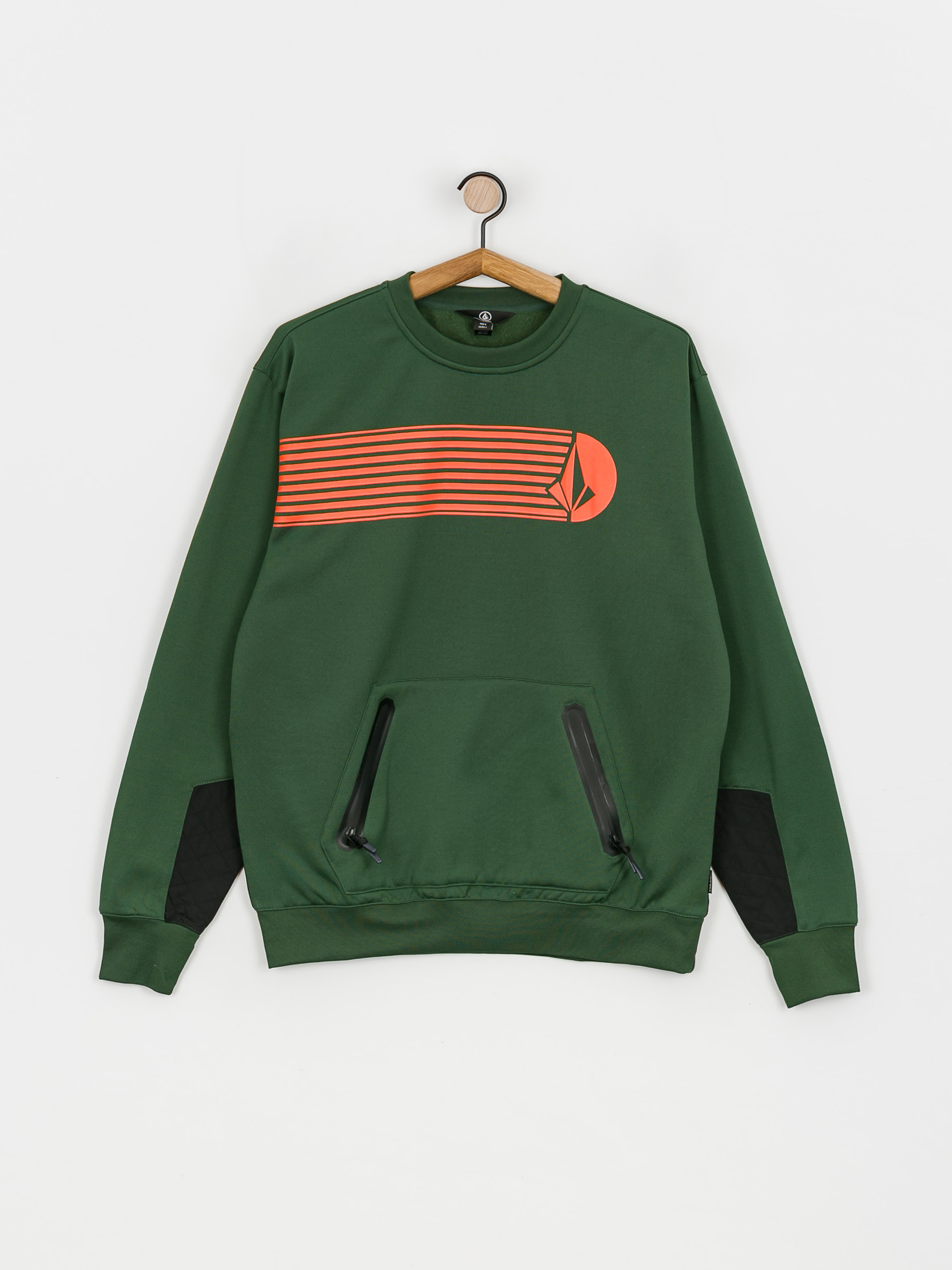 Férfi Volcom Let It Storm Crew Thermo pulóver (military)