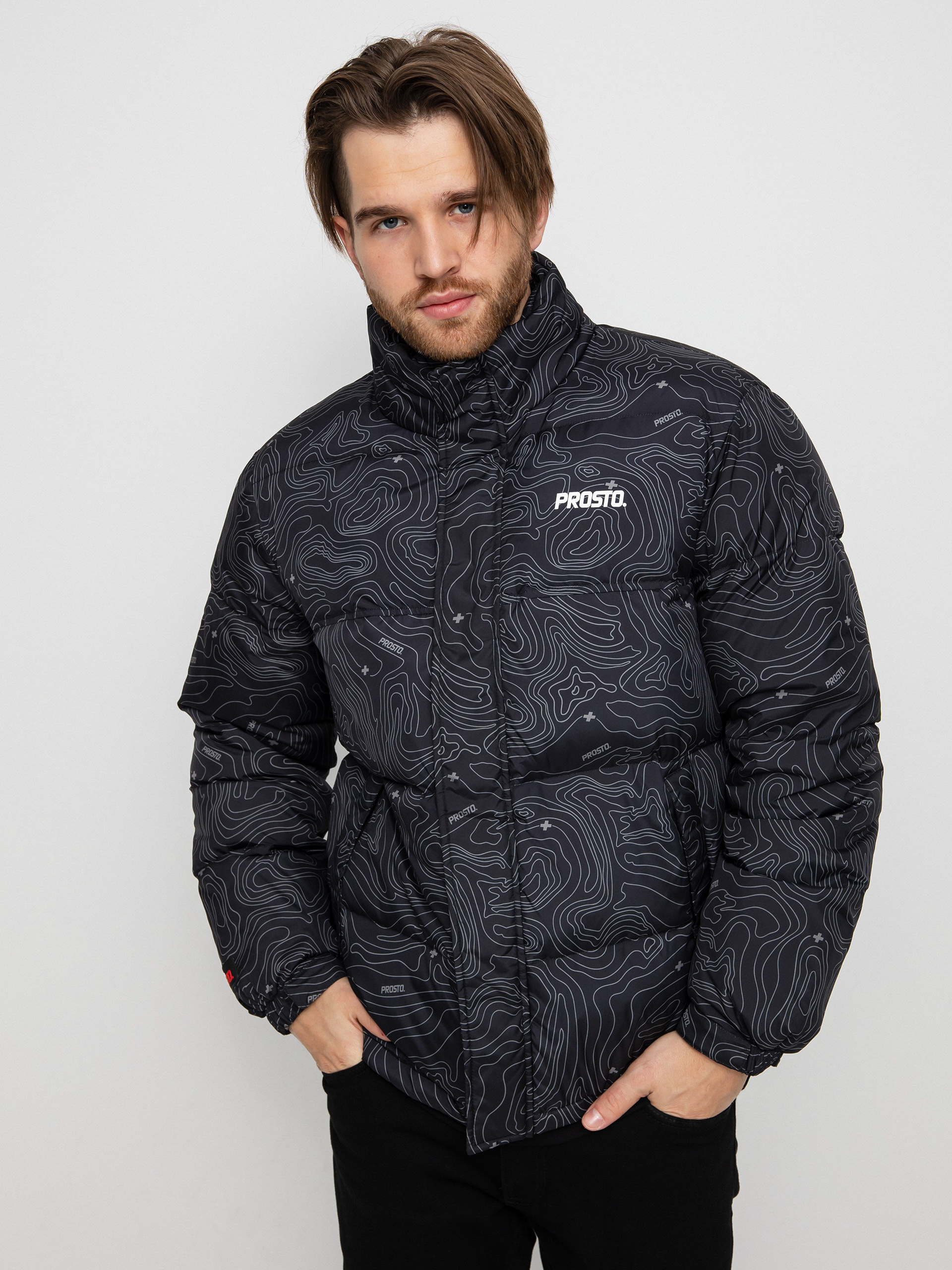 Prosto Retro Puff Pattern Dzseki (black)