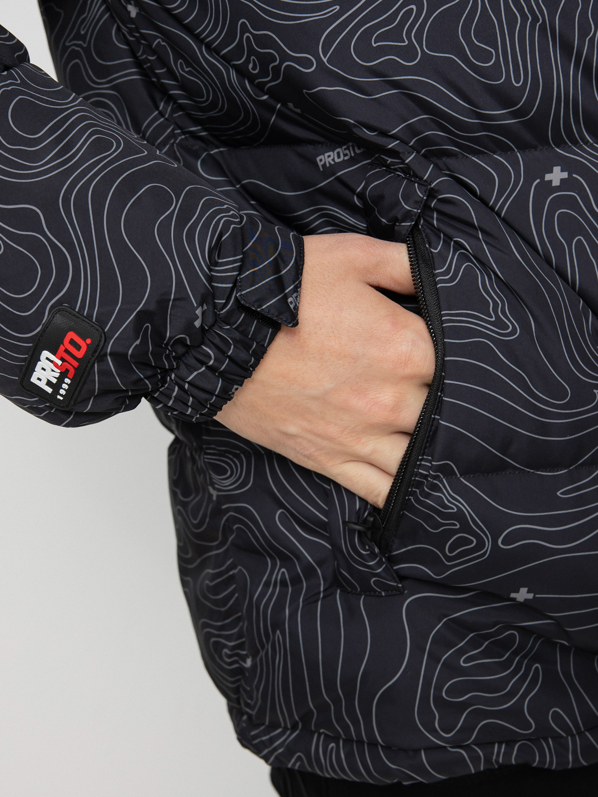 Prosto Retro Puff Pattern Dzseki (black)