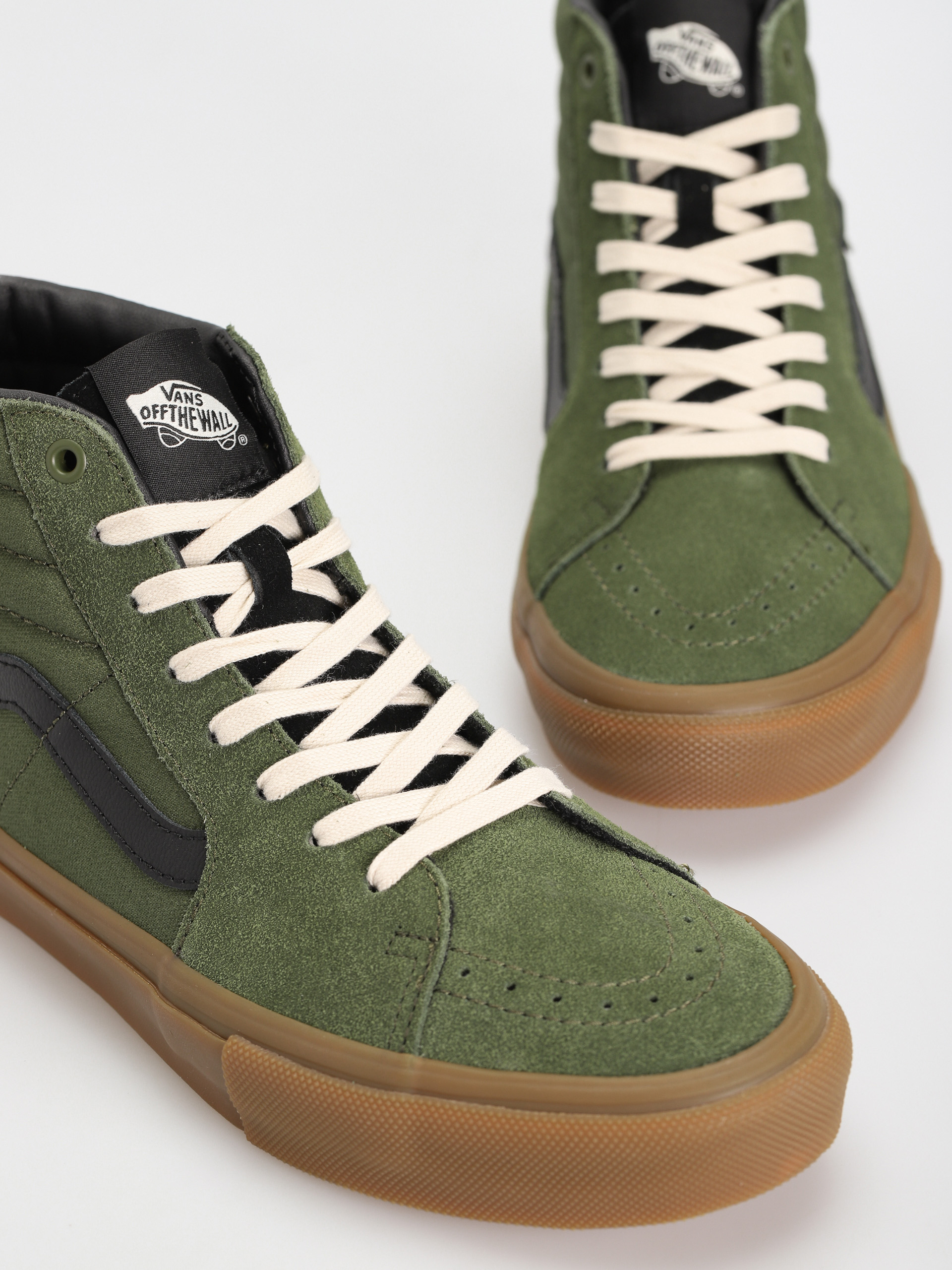 Vans Skate Sk8 Hi Cipők (green/gum)