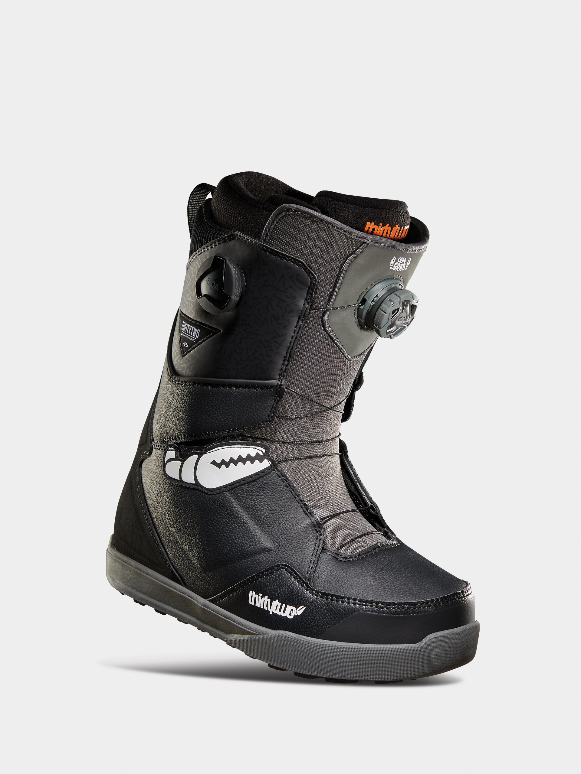 Férfi ThirtyTwo Lashed Double Boa Crab Grab Snowboard cipők (black/grey/white)