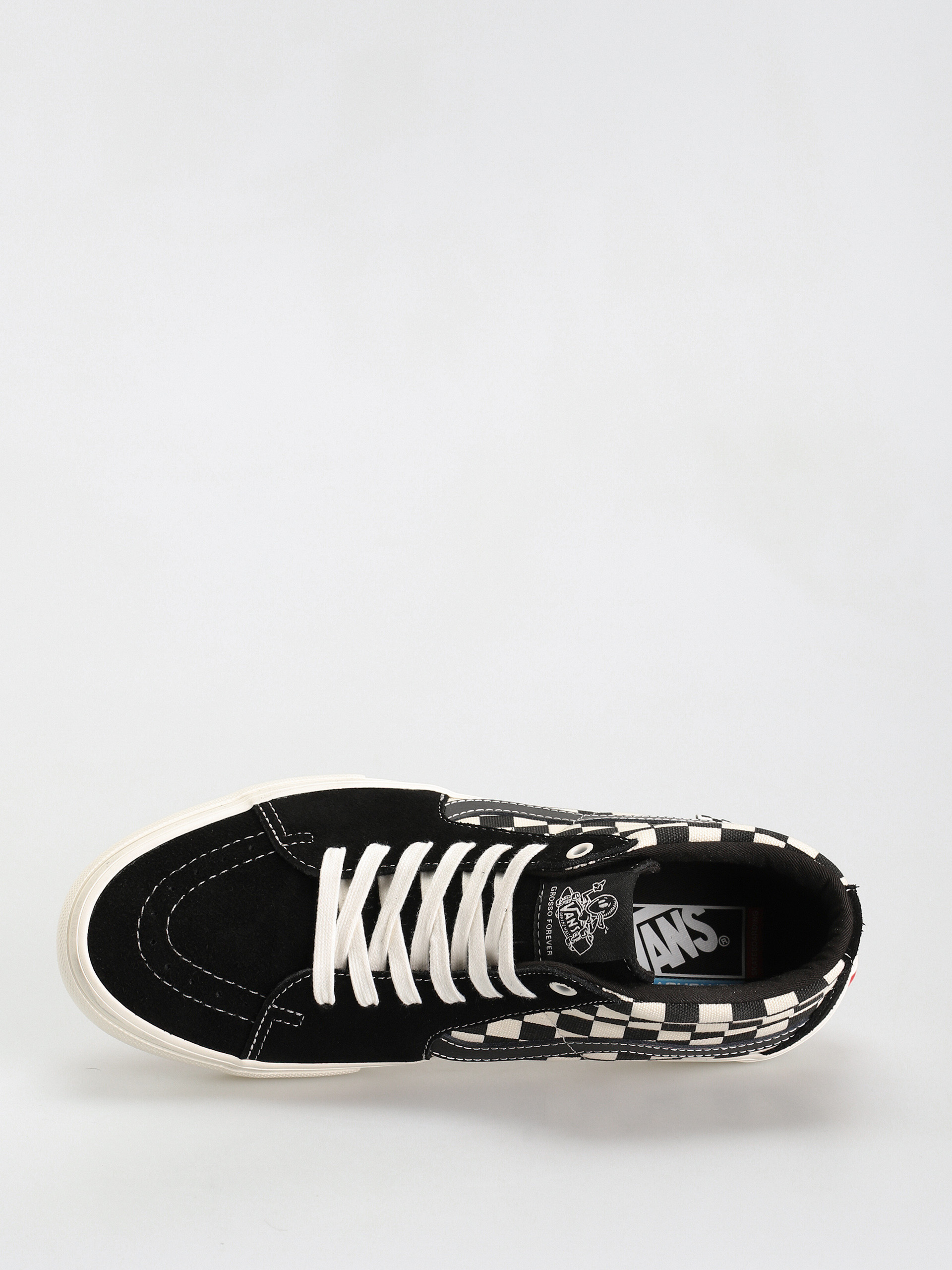 Vans Skate Grosso Mid Cipők (checkerboard black/marshmallow)