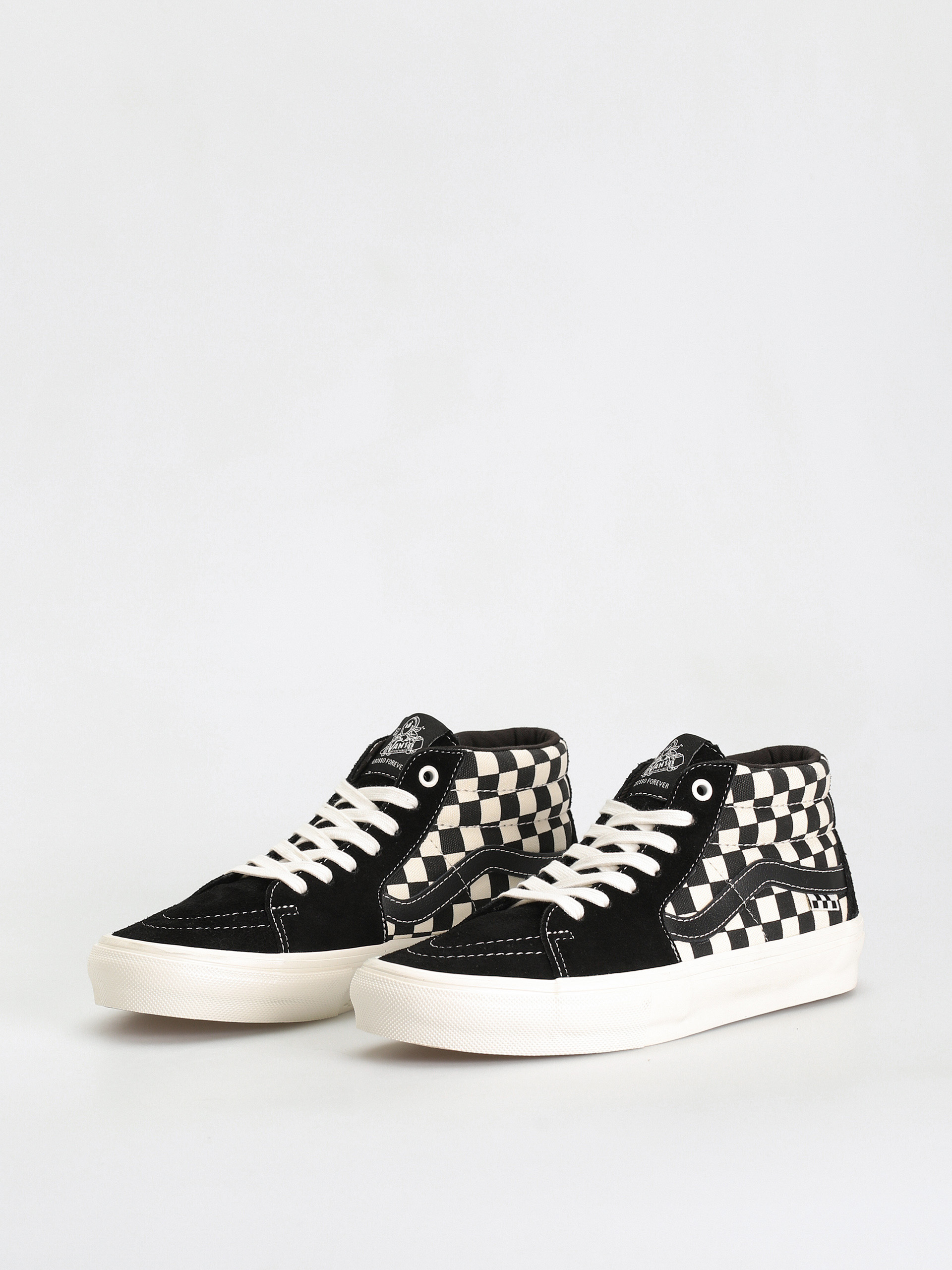 Vans Skate Grosso Mid Cipők (checkerboard black/marshmallow)