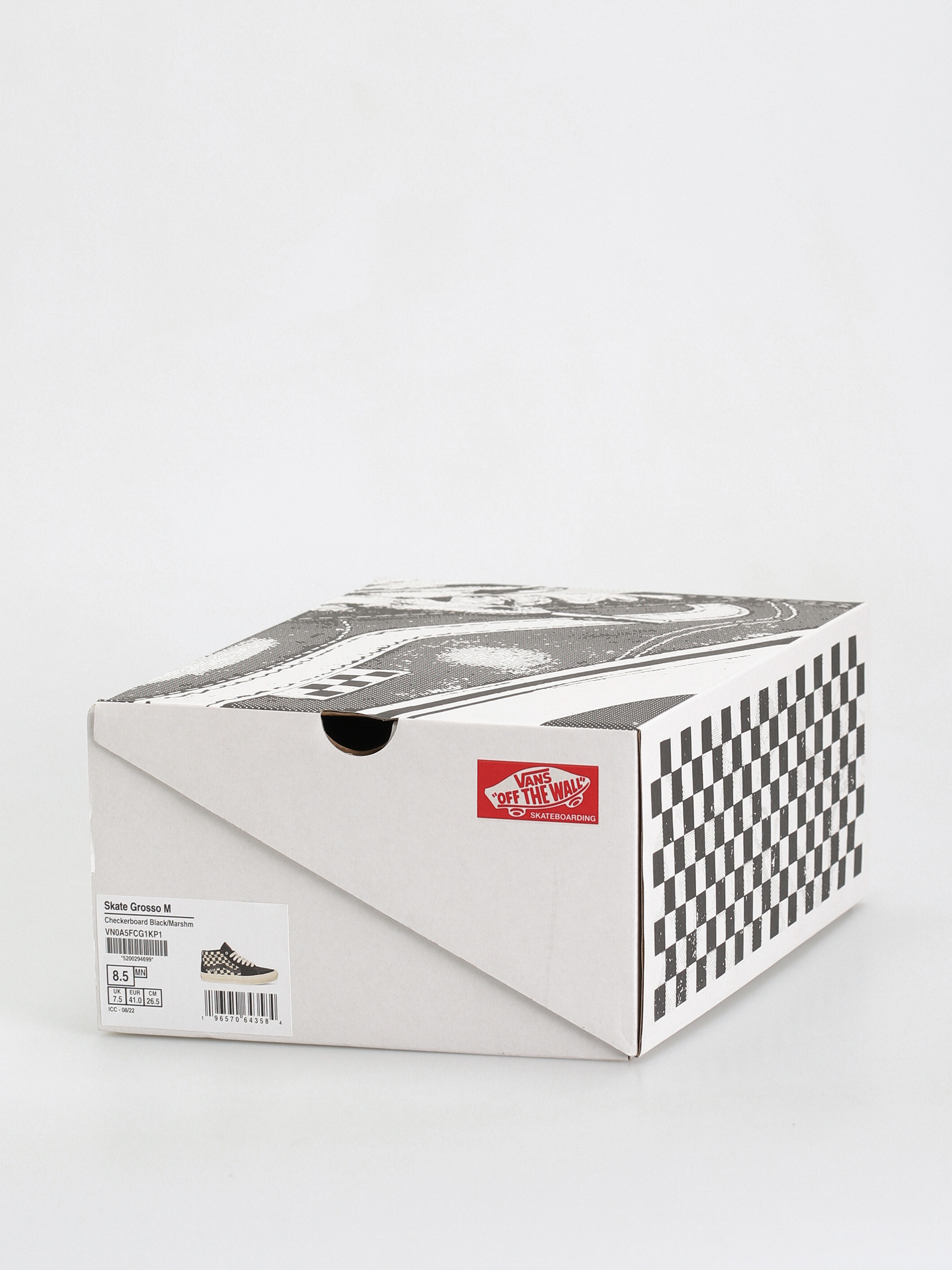 Vans Skate Grosso Mid Cipők (checkerboard black/marshmallow)