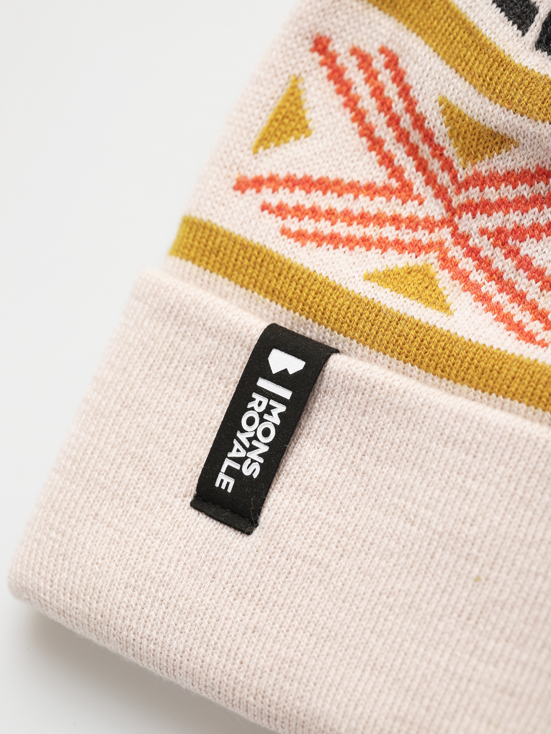 Mons Royale Pom Pom Sapka (oatmeal/retro red)