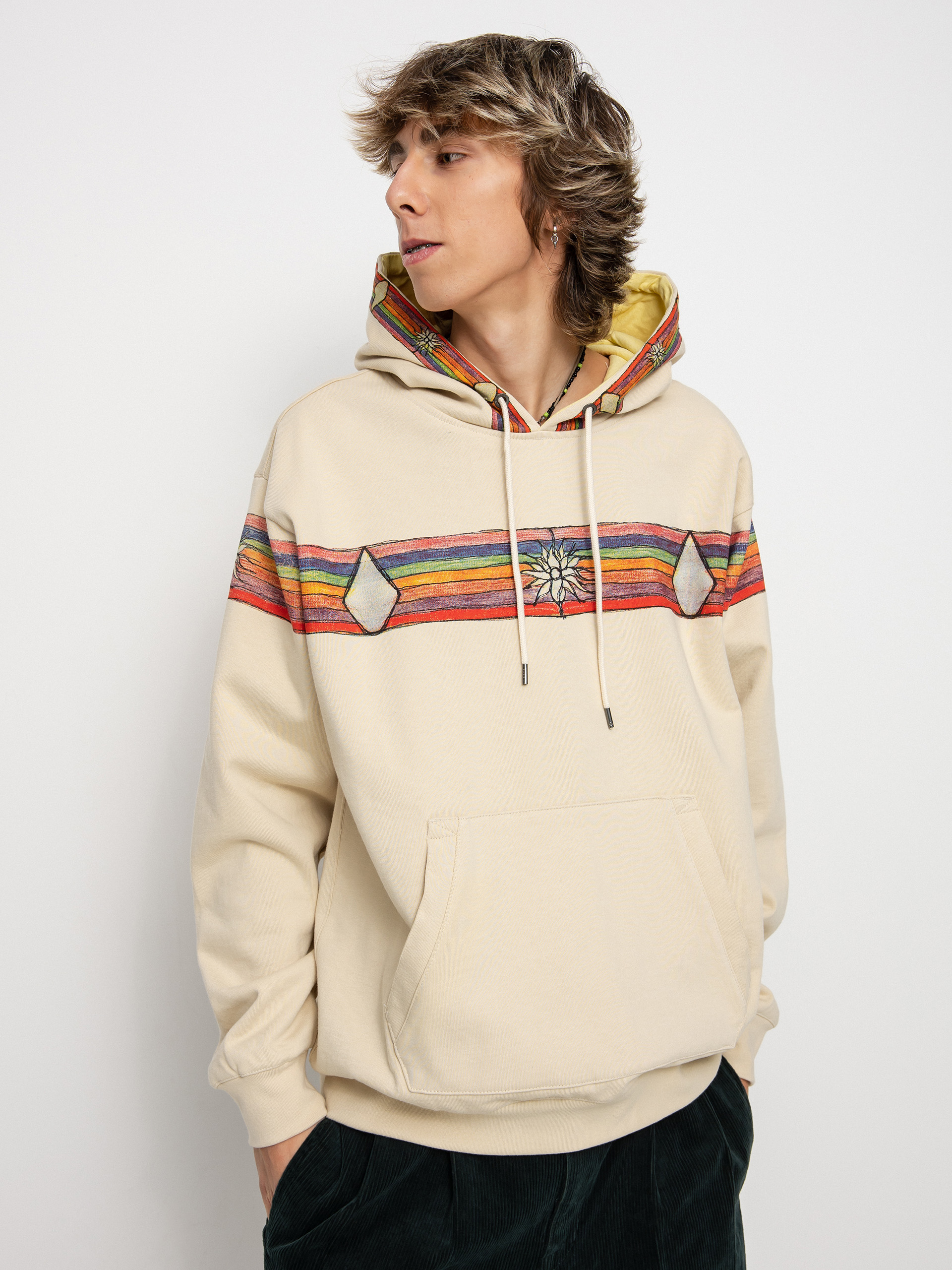 Volcom D.I. HD Kapucnis pulóver (off white)