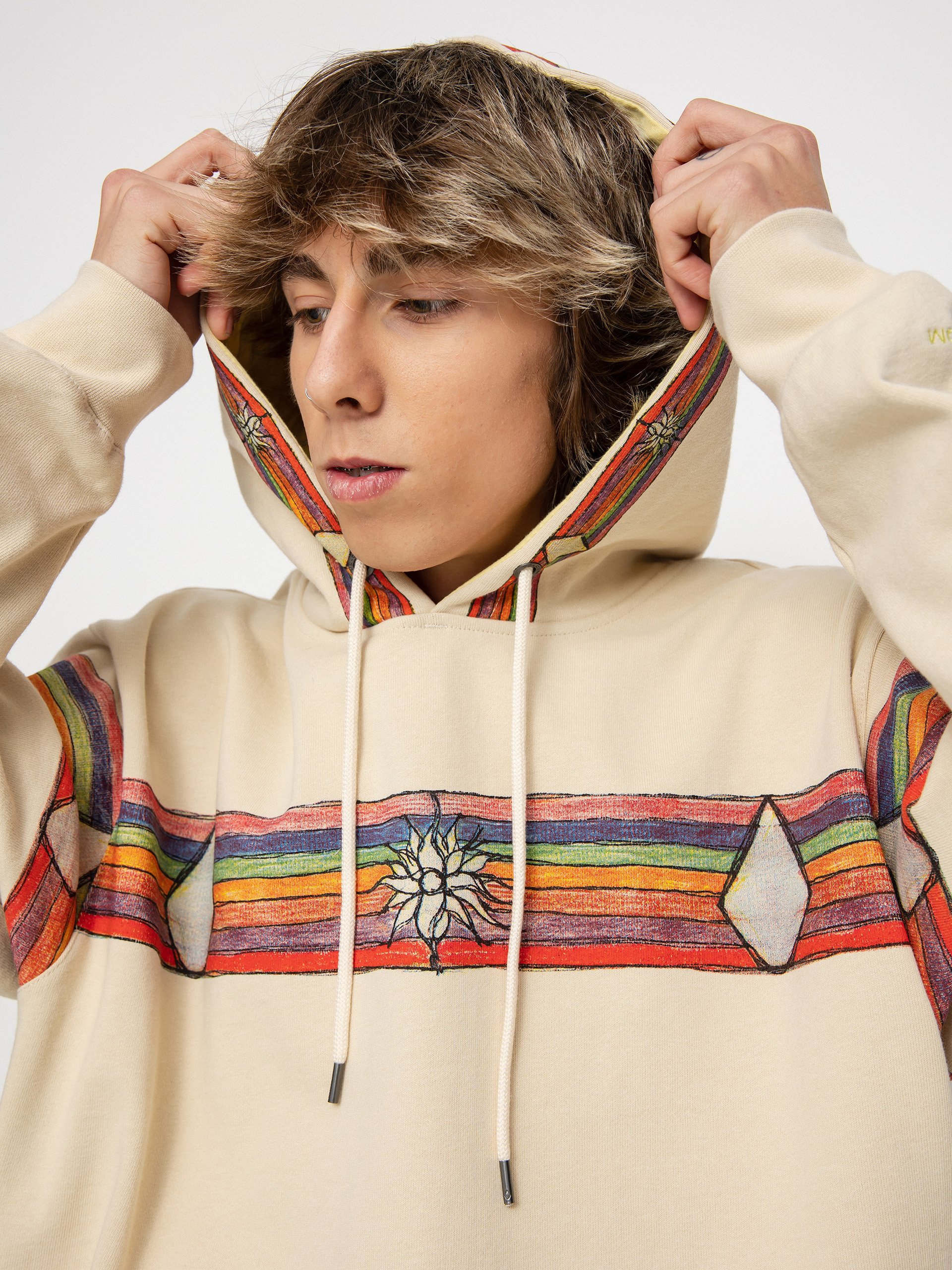 Volcom D.I. HD Kapucnis pulóver (off white)