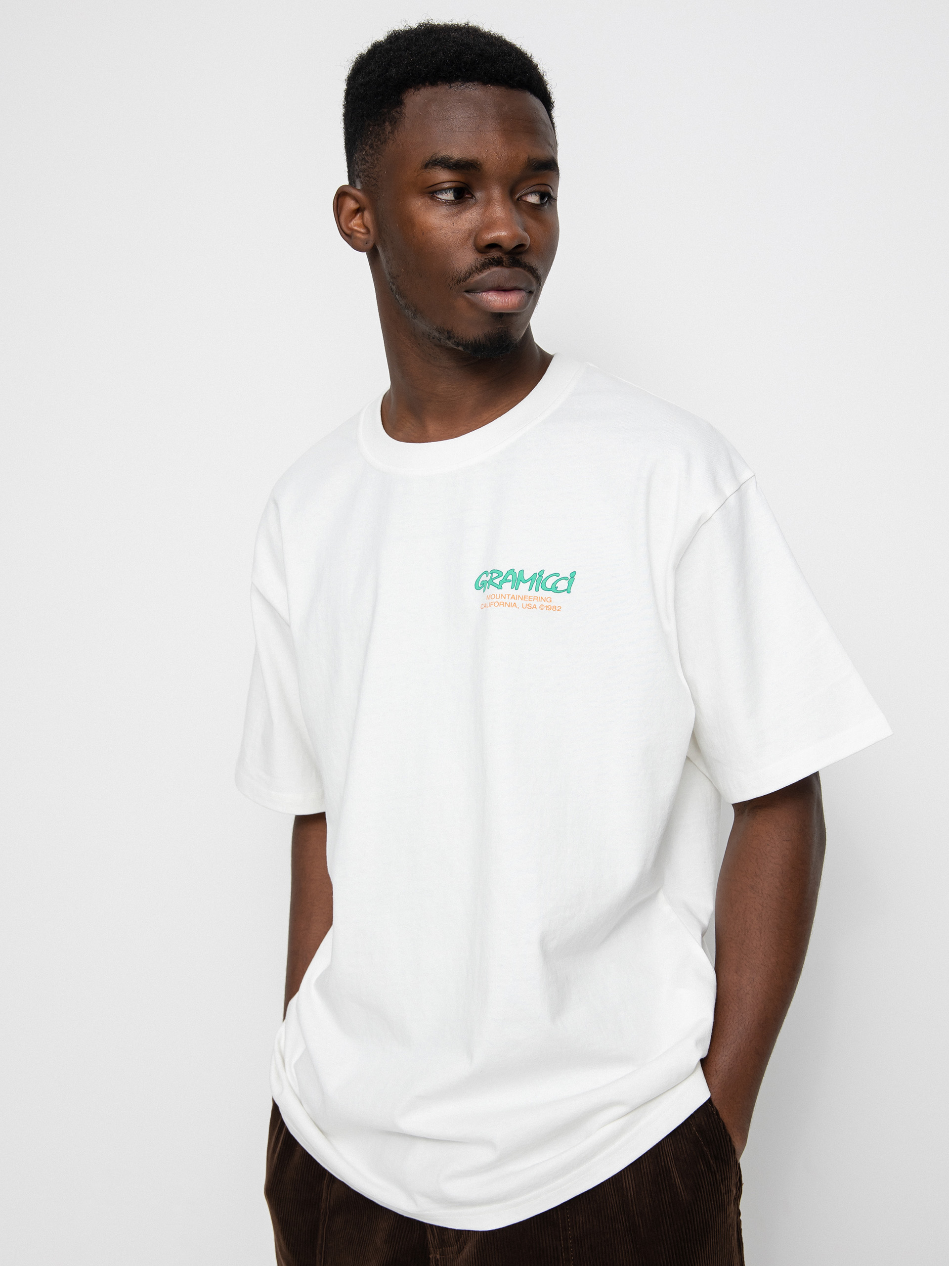 Gramicci Mountaineering póló (white/green)