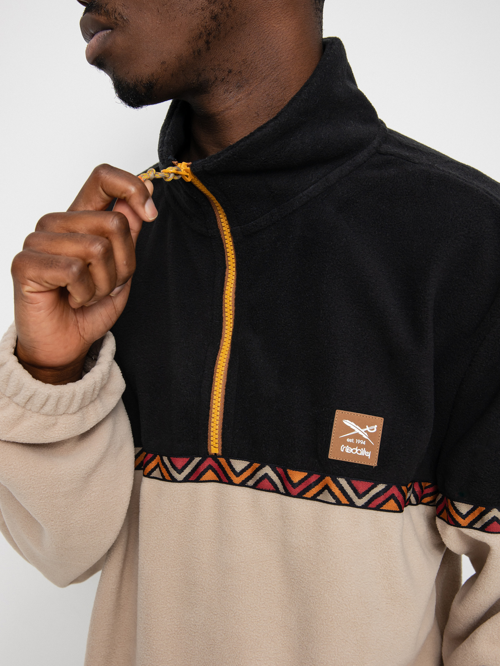 Férfi Iriedaily Monte Noe Troyer Polár pulóver (khaki)