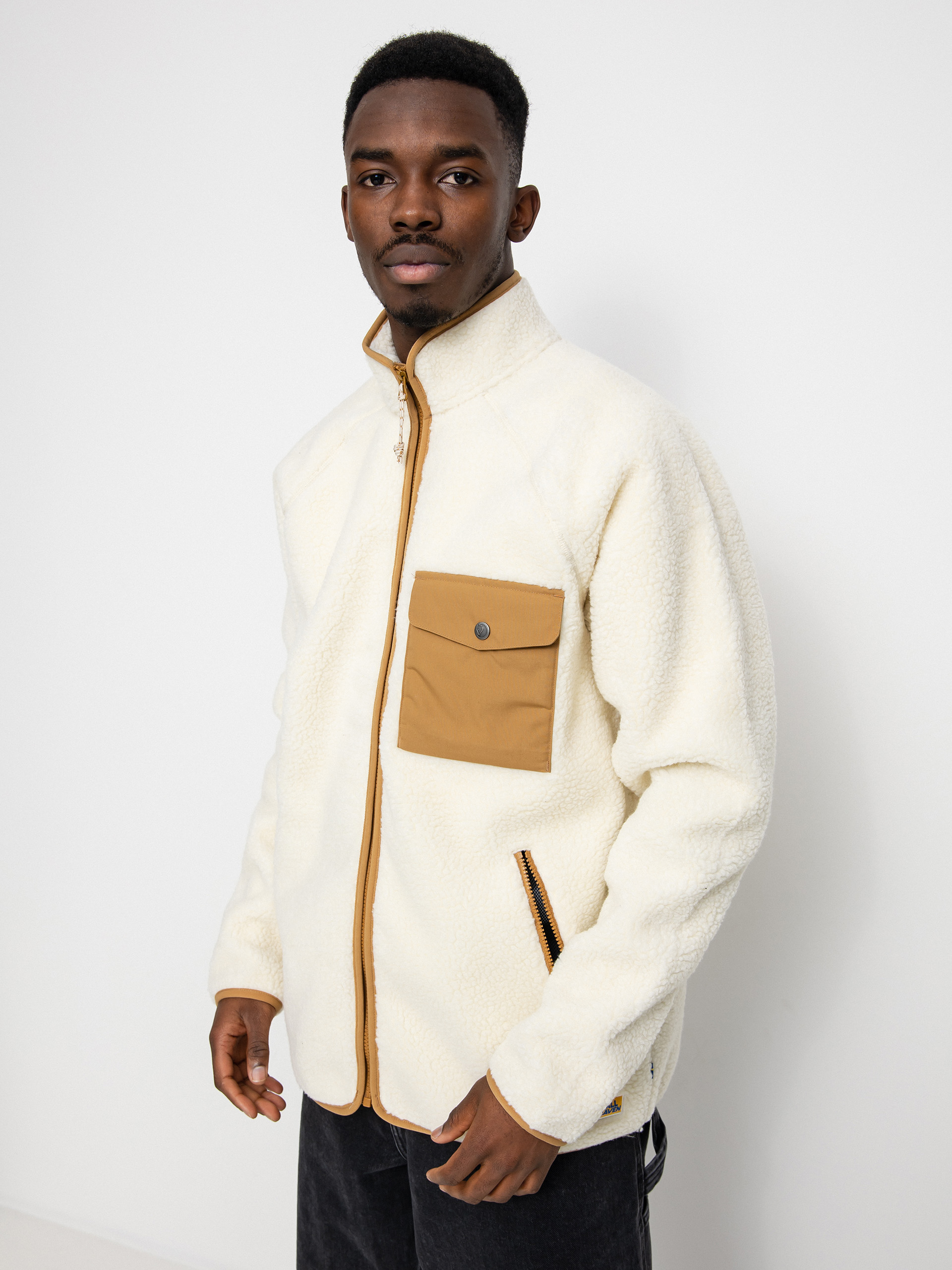 Férfi Fjallraven Vardag Pile Polár pulóver (chalk white)