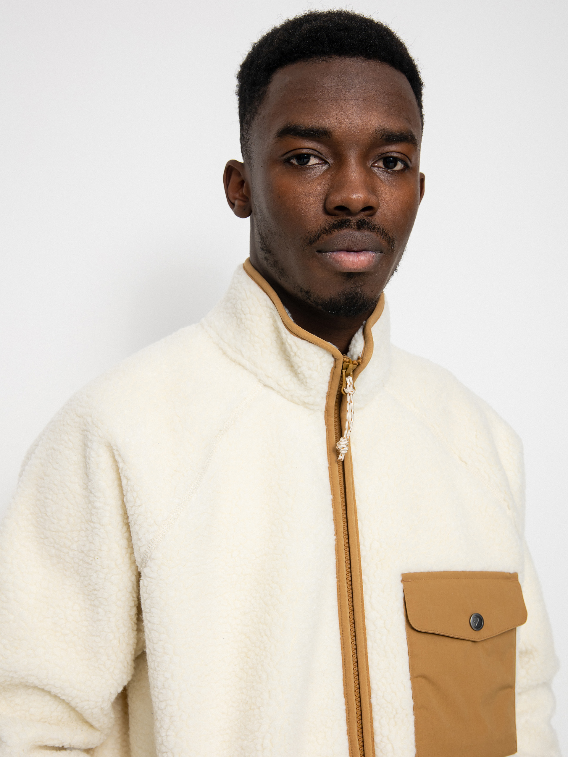 Férfi Fjallraven Vardag Pile Polár pulóver (chalk white)