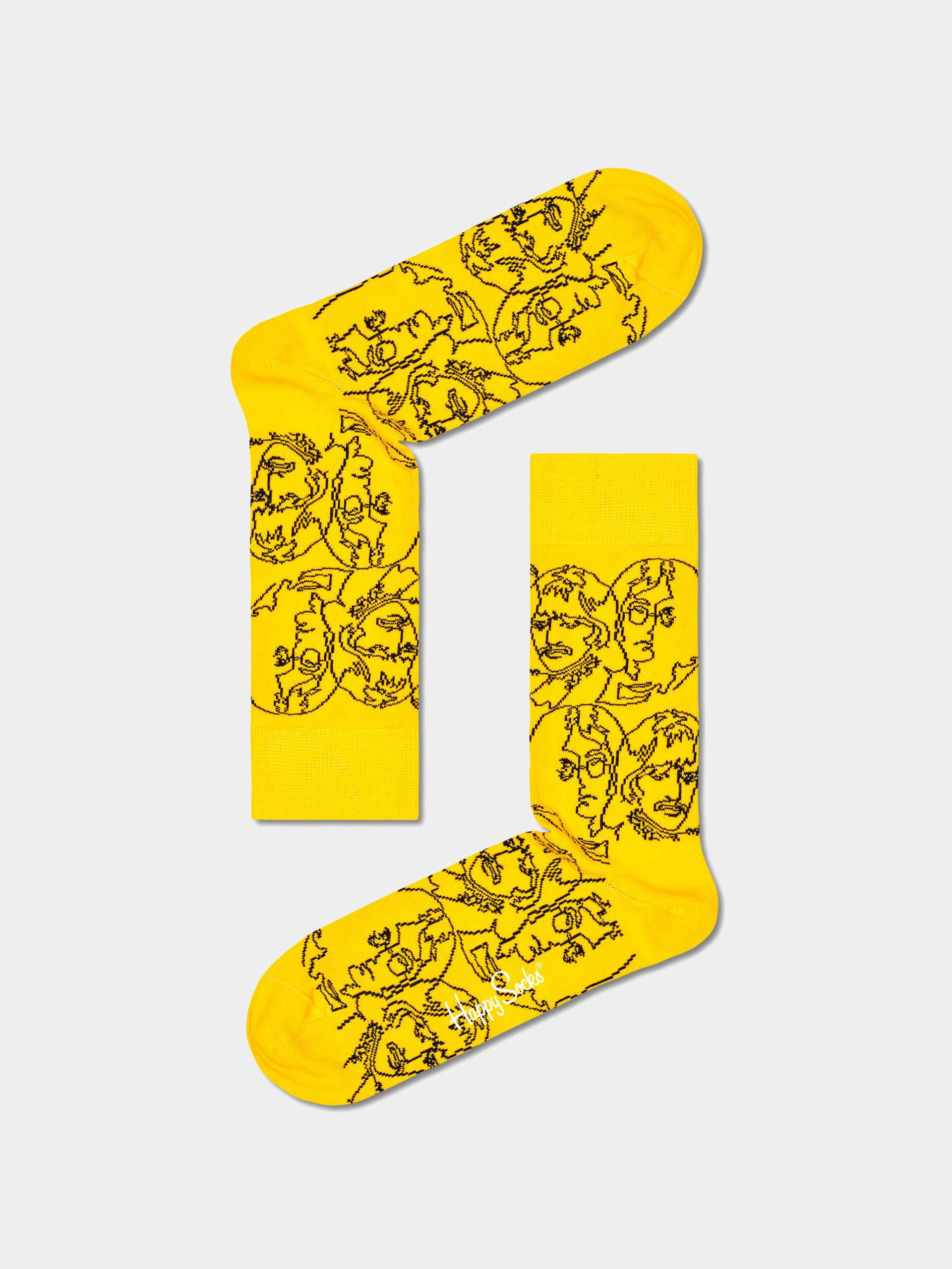 Happy Socks The Beatles Lines Zokni (yellow)