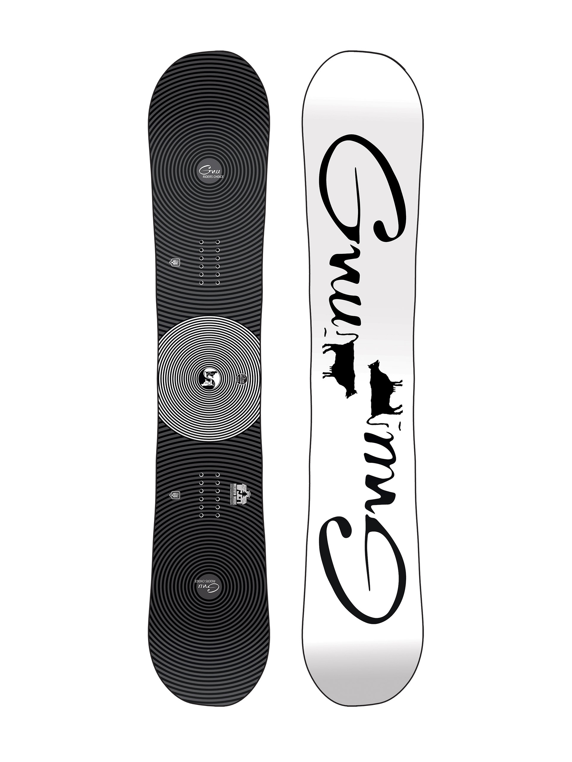 Férfi Gnu Riders Choice Snowboard (white/black)