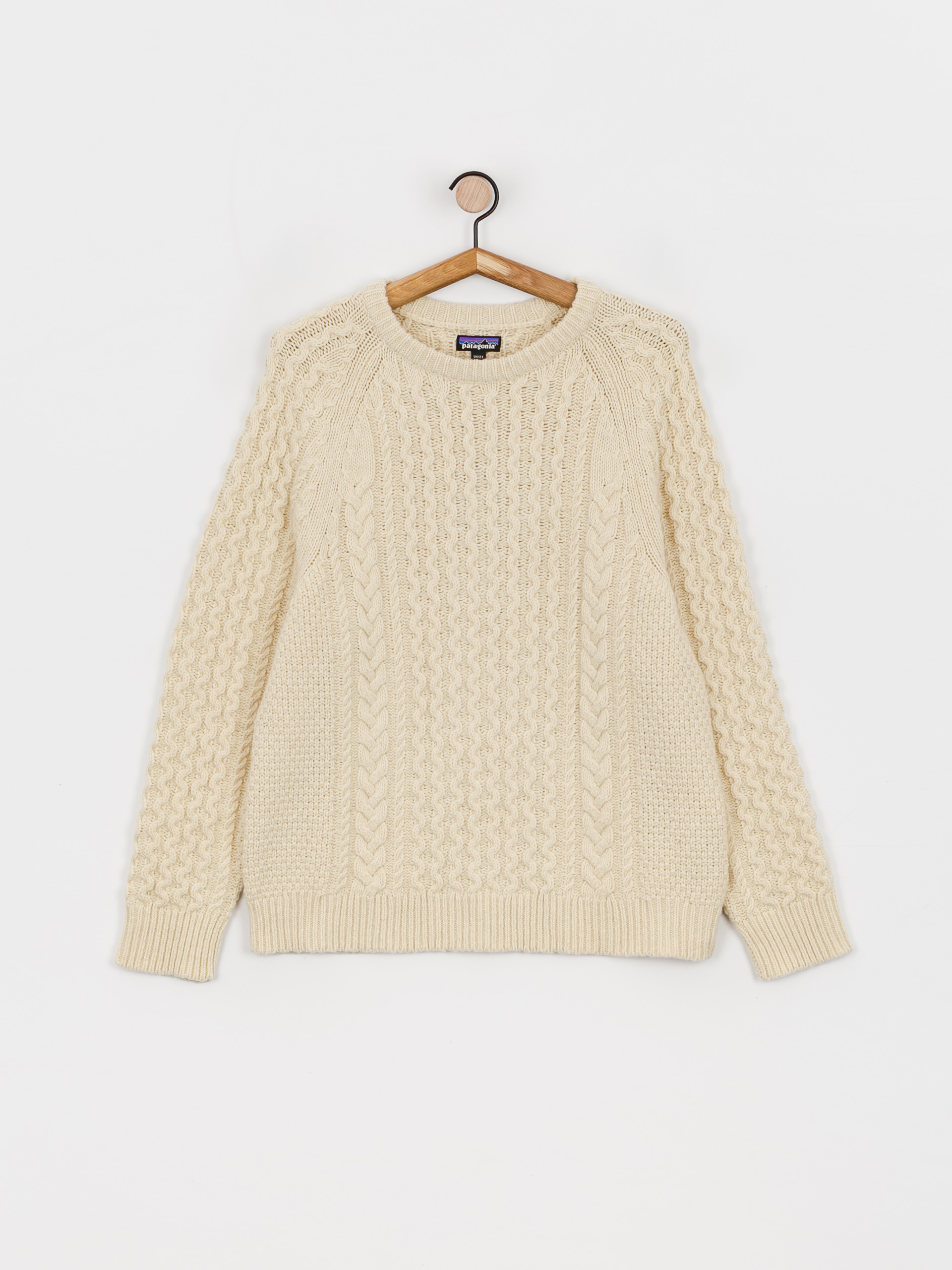 Patagonia Recycled Wool Cable Knit Pulóver (natural)