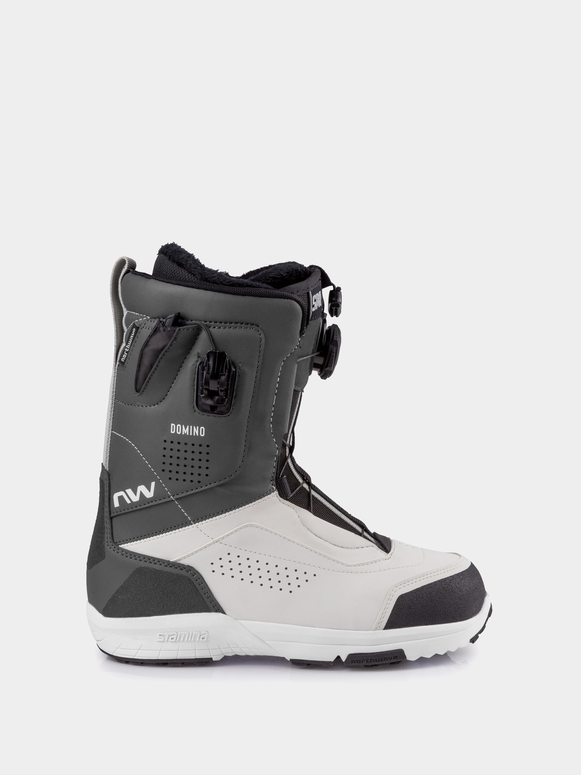 Női Northwave Domino Hybrid Snowboard cipők (white/dark grey)