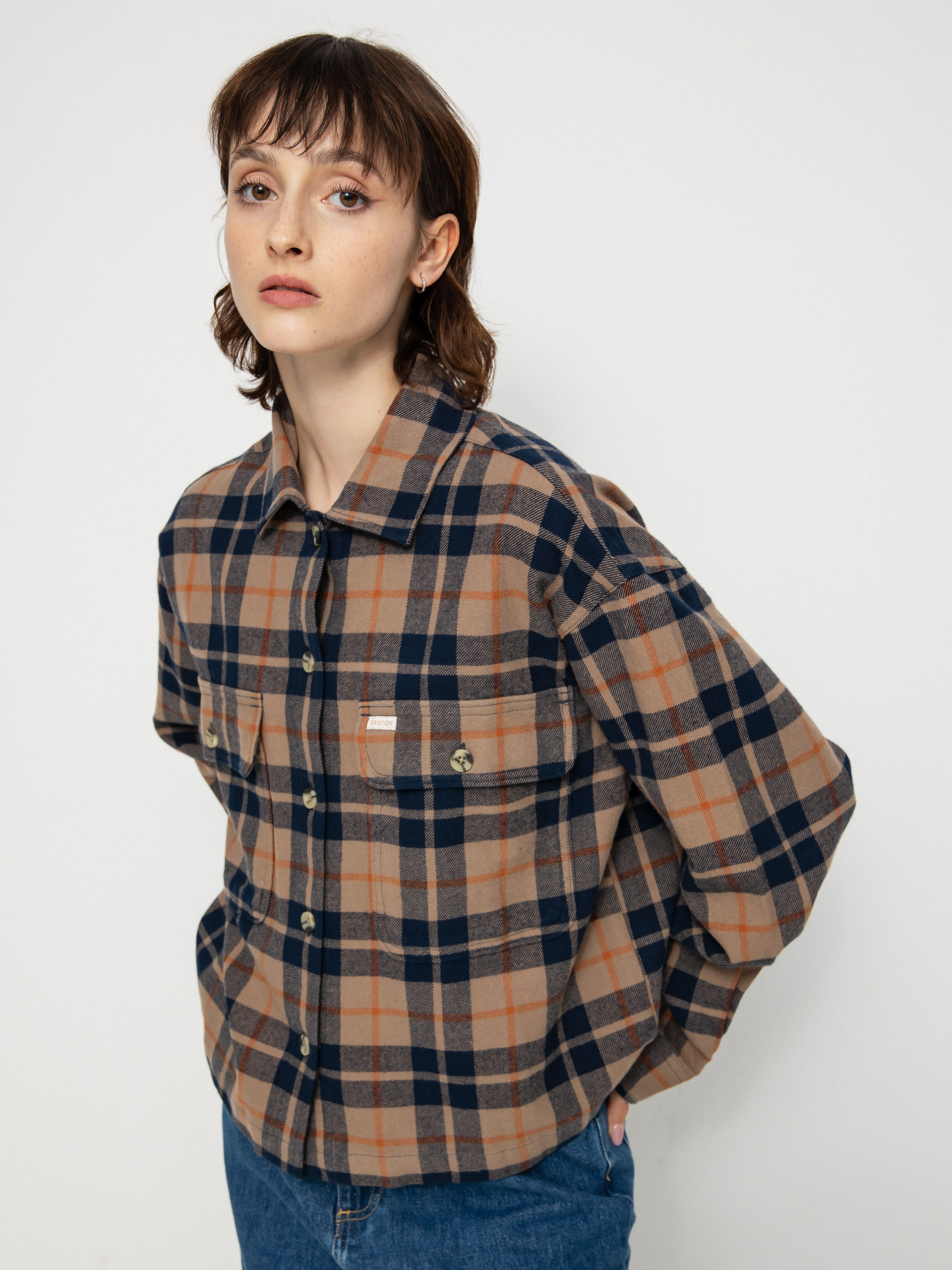 Brixton Bowery Flannel Ls Ing Wmn (pine bark)