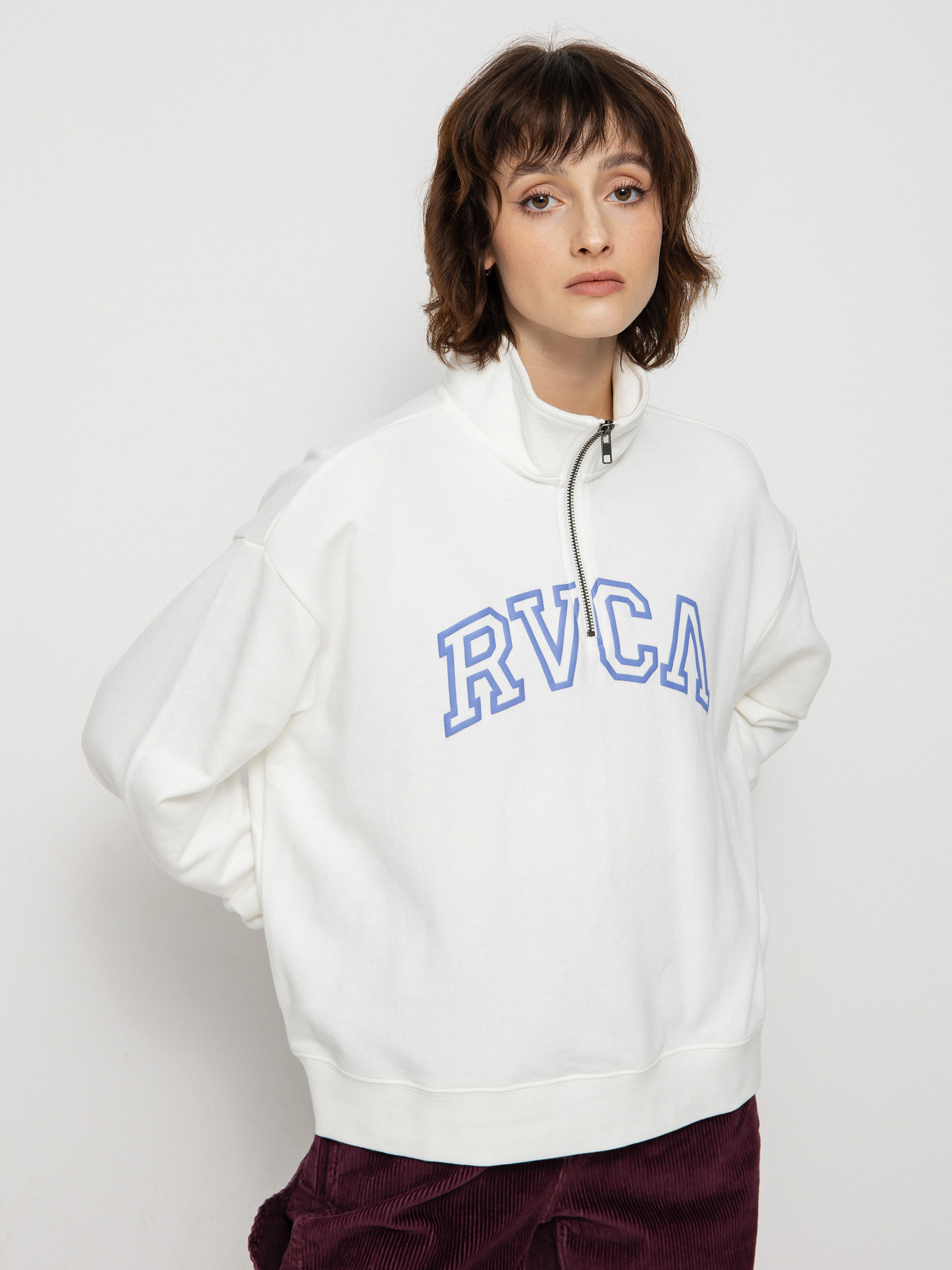 RVCA Arched HD Kapucnis pulóver Wmn (vintage white)