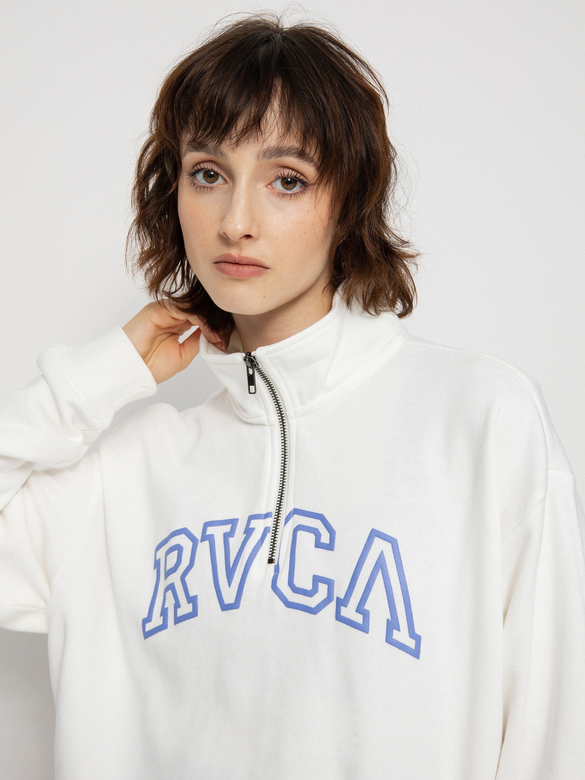 RVCA Arched HD Kapucnis pulóver Wmn (vintage white)