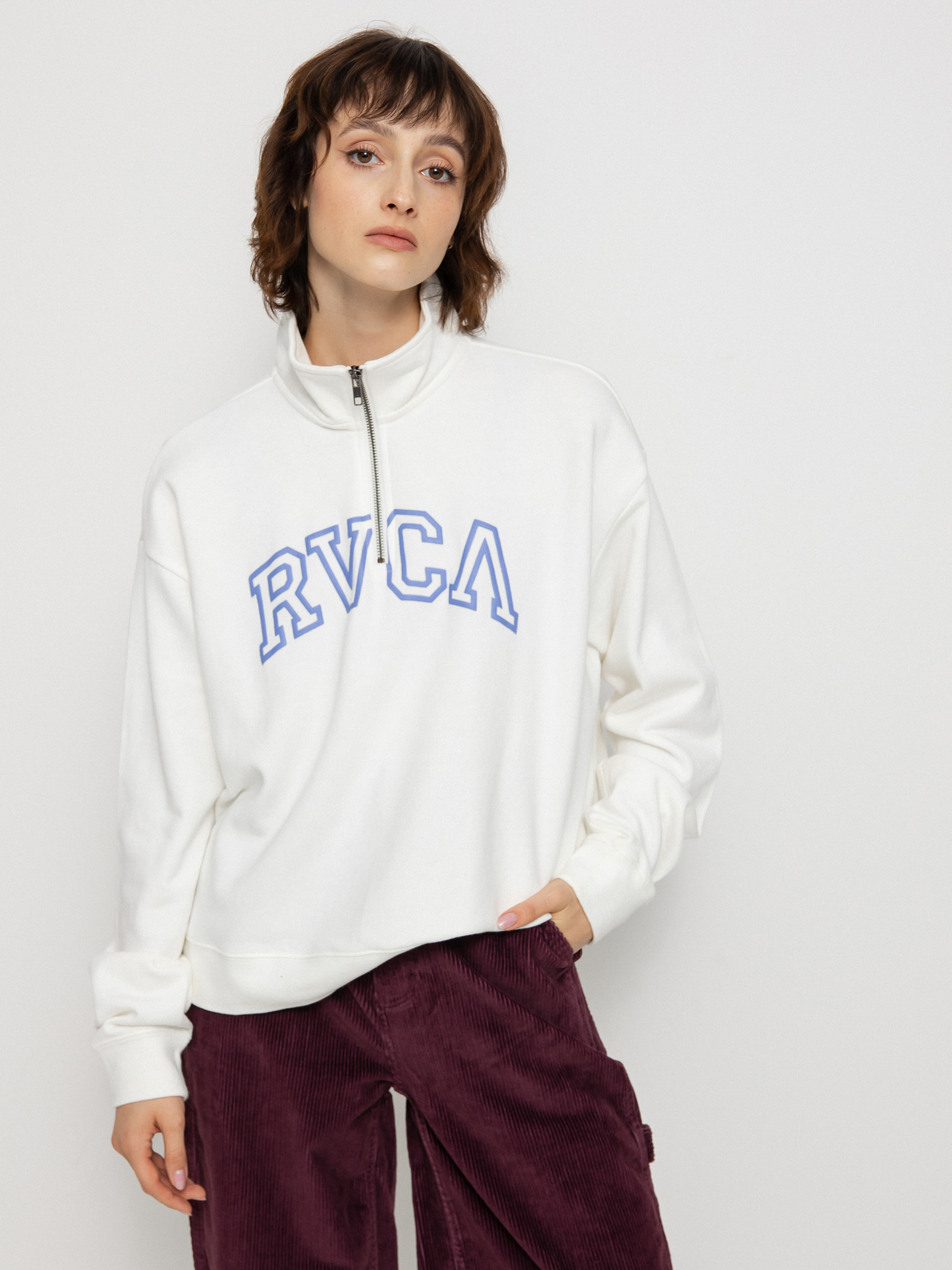 RVCA Arched HD Kapucnis pulóver Wmn (vintage white)