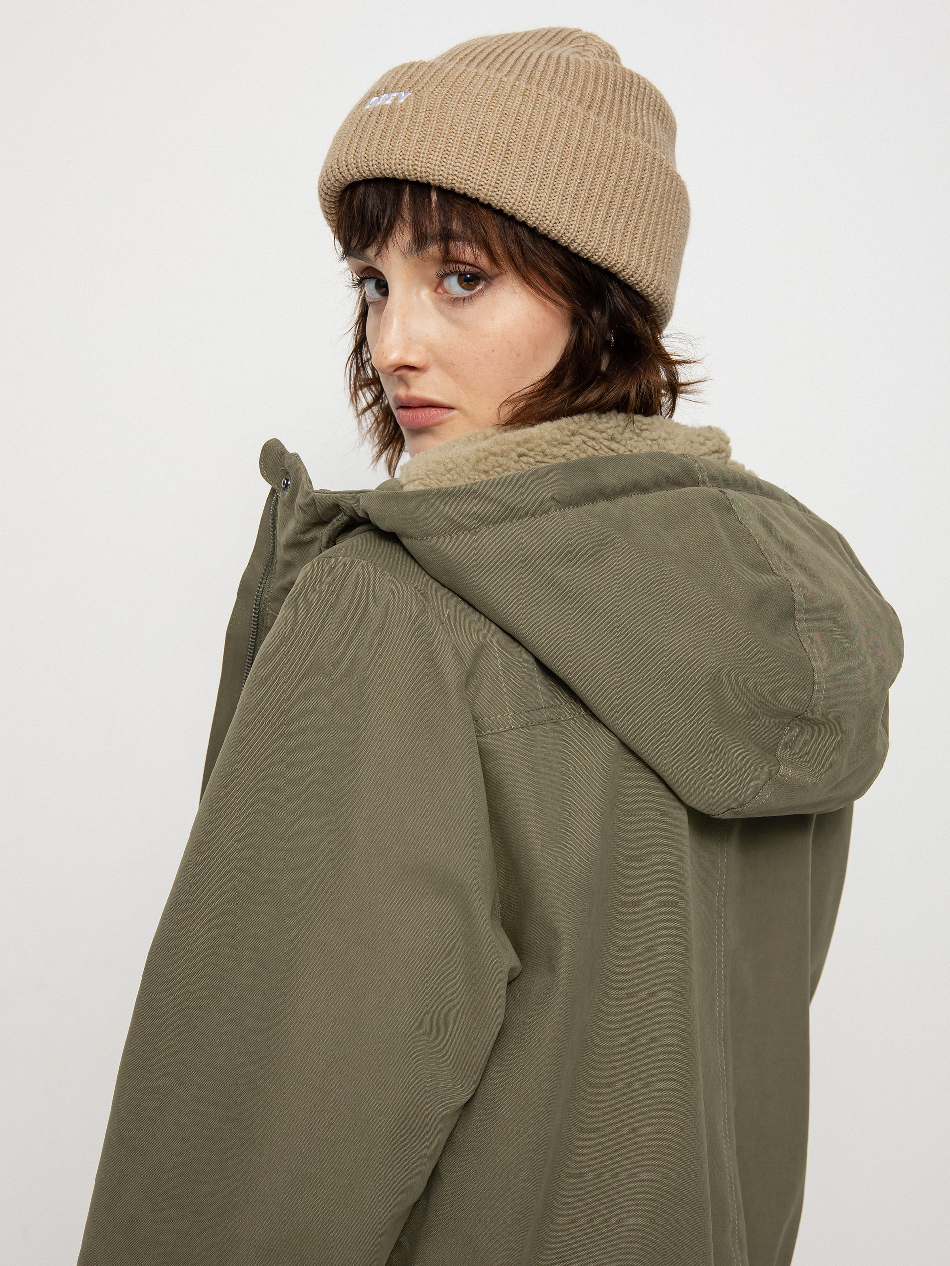 Volcom Walk On By 5K Parka Dzseki Wmn (army green combo)