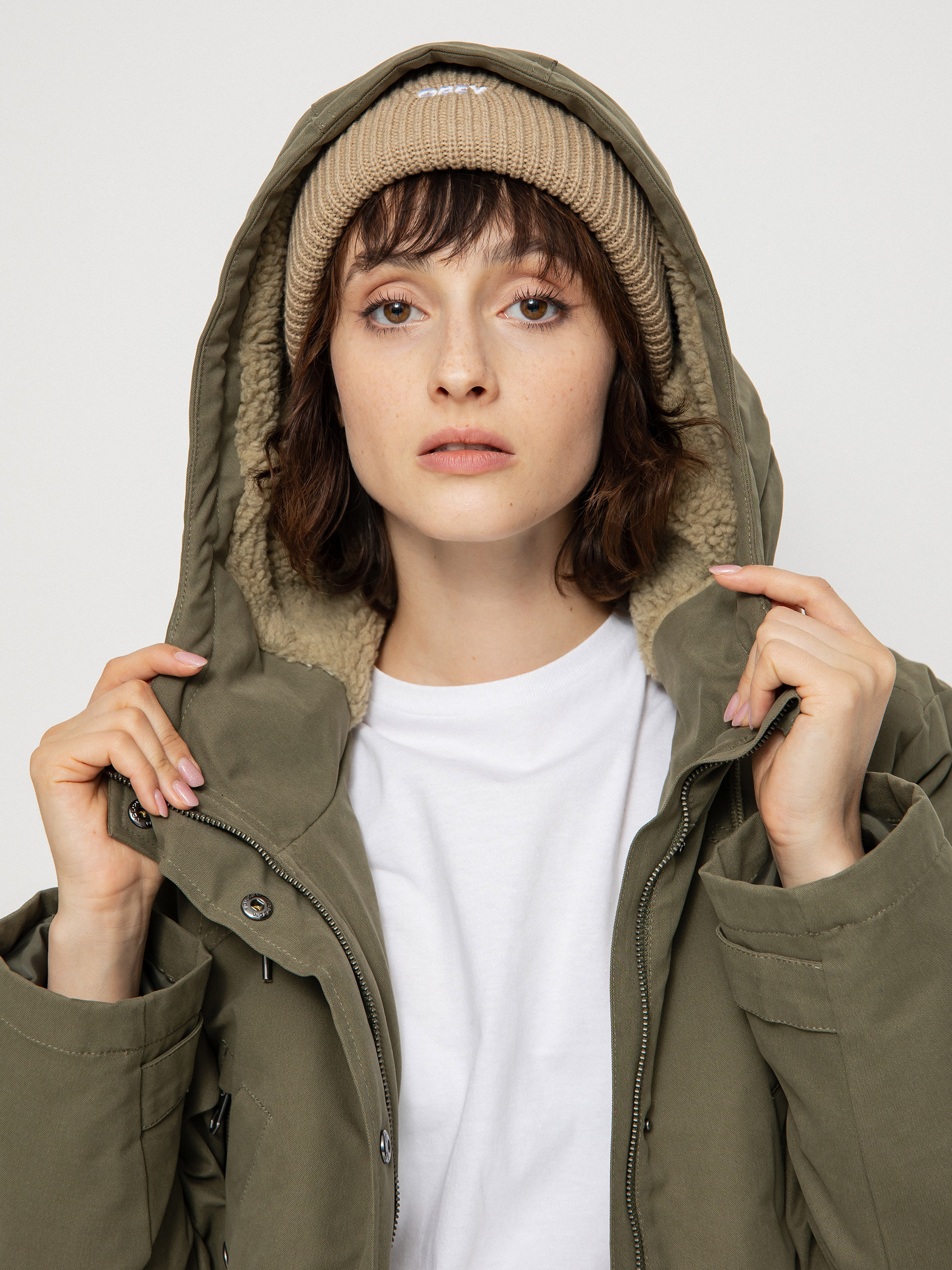 Volcom Walk On By 5K Parka Dzseki Wmn (army green combo)