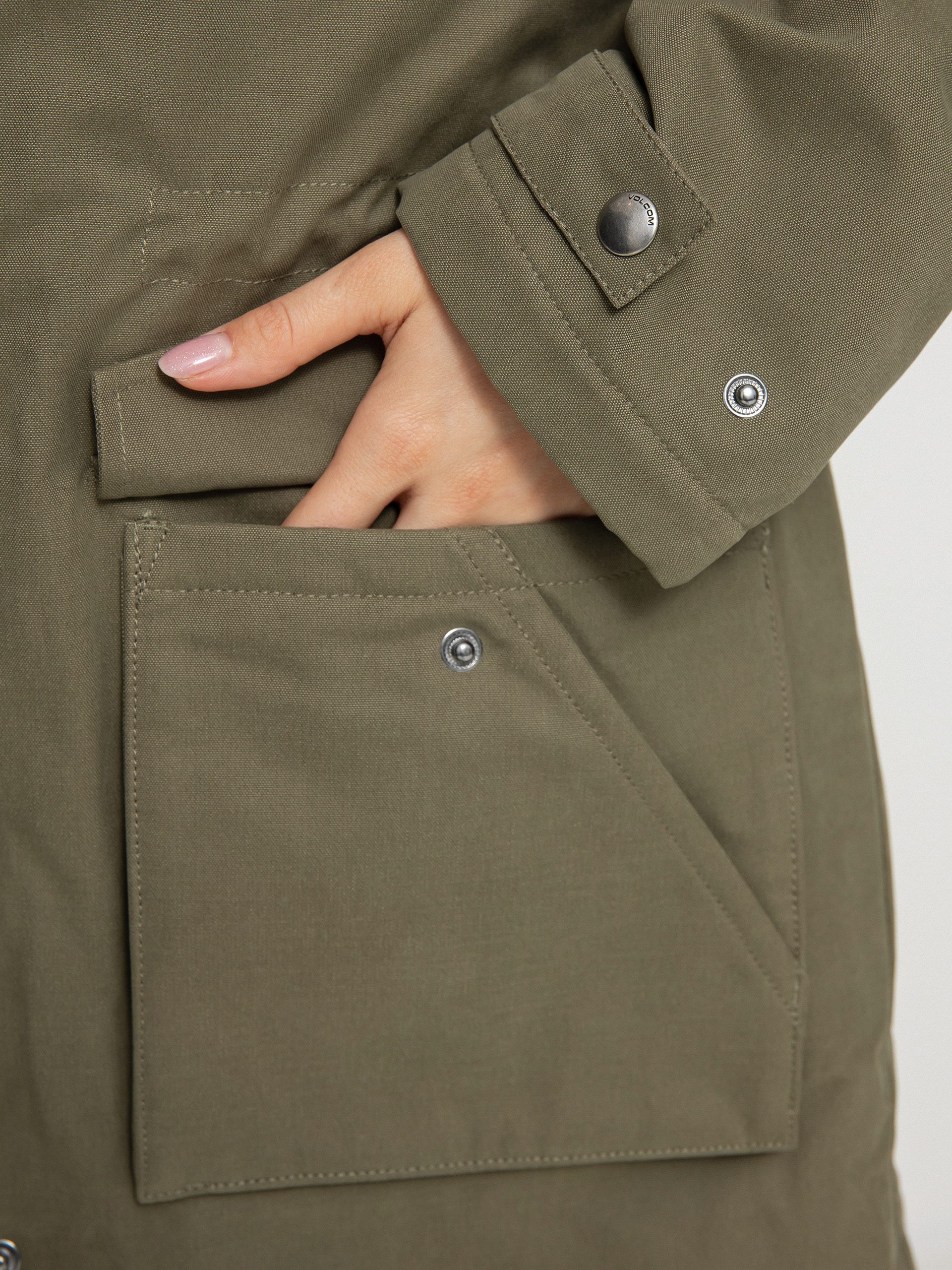 Volcom Walk On By 5K Parka Dzseki Wmn (army green combo)