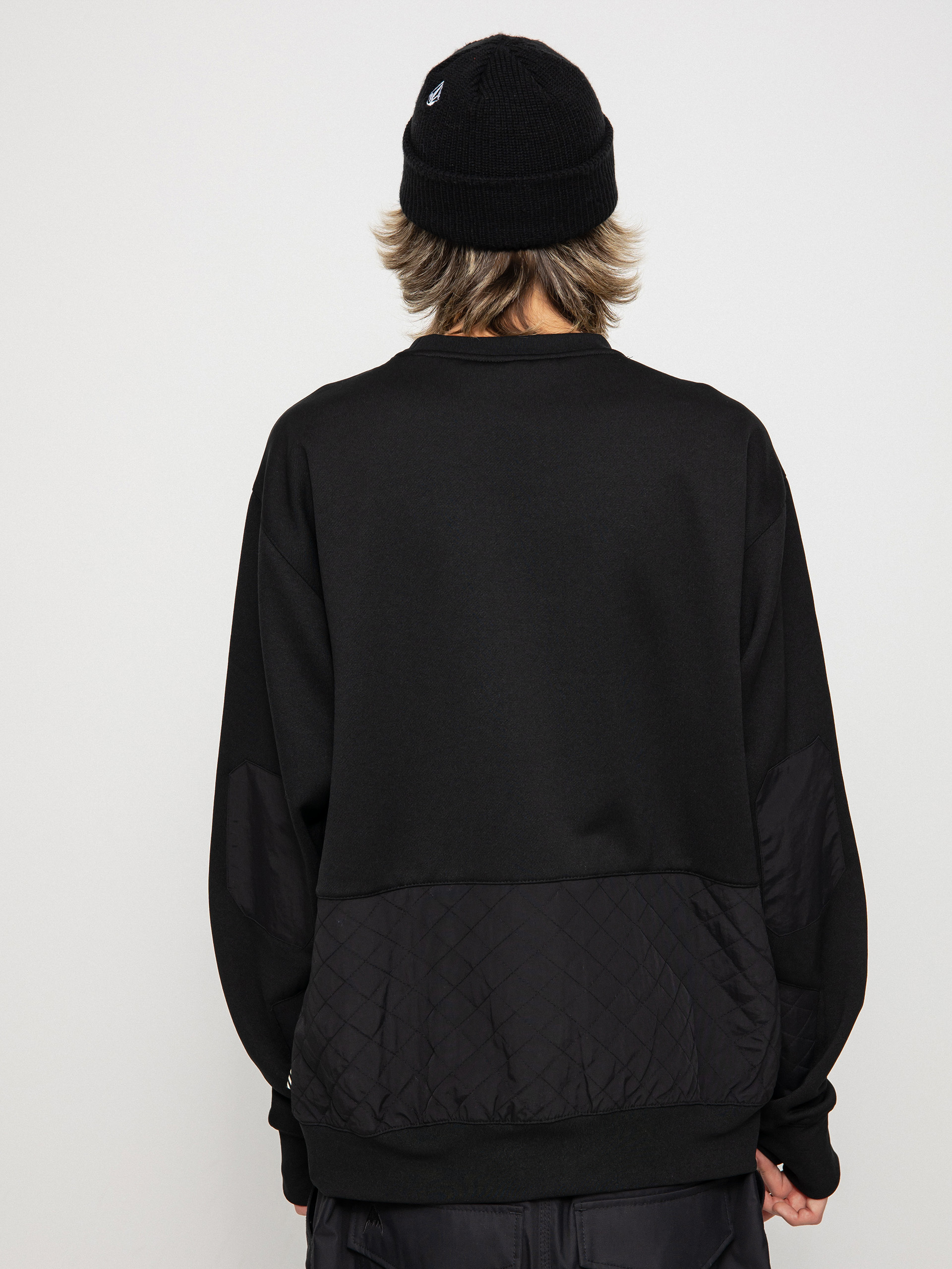 Férfi Volcom Let It Storm Crew Thermo pulóver (black)