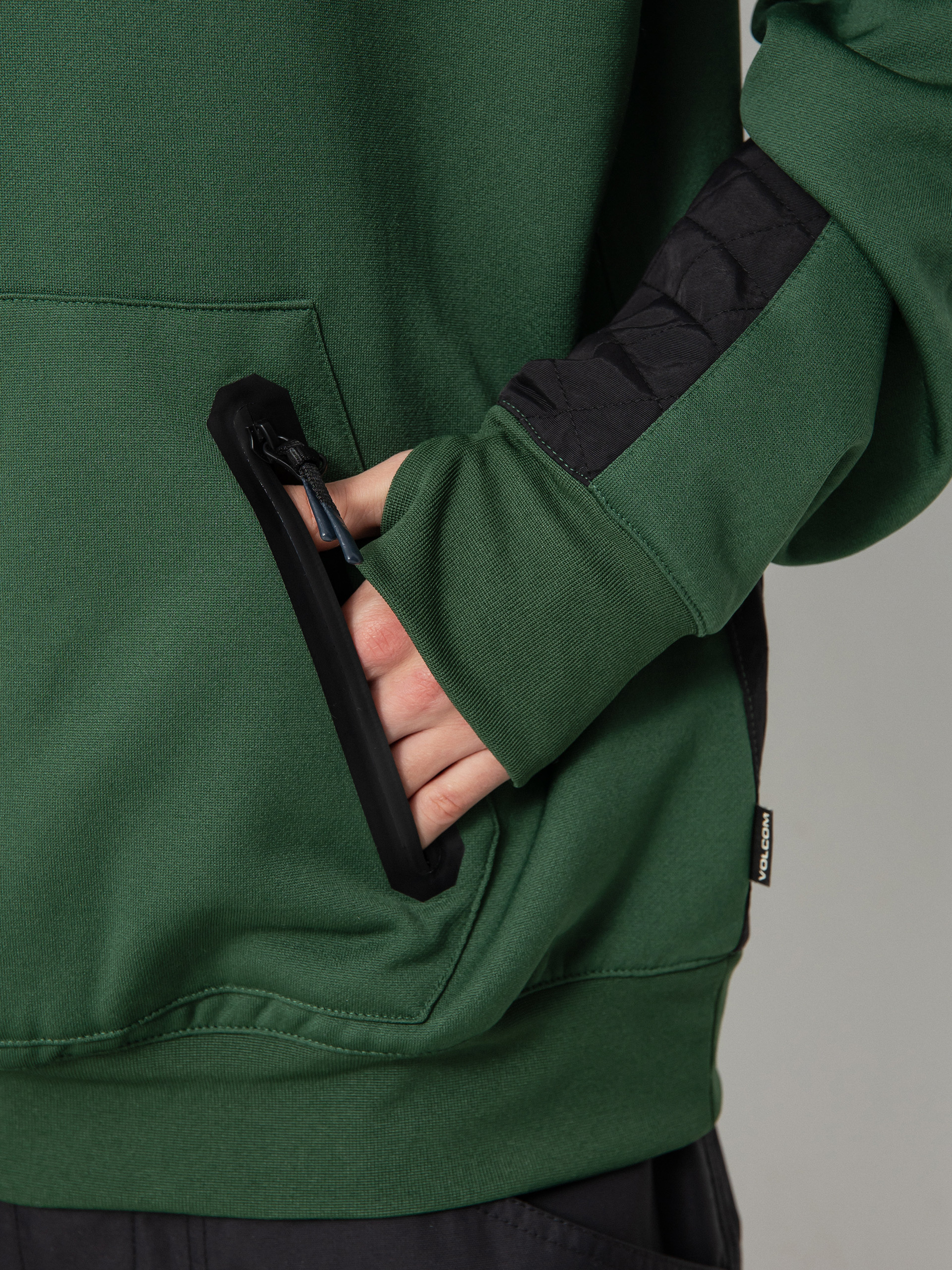 Férfi Volcom Let It Storm Crew Thermo pulóver (military)