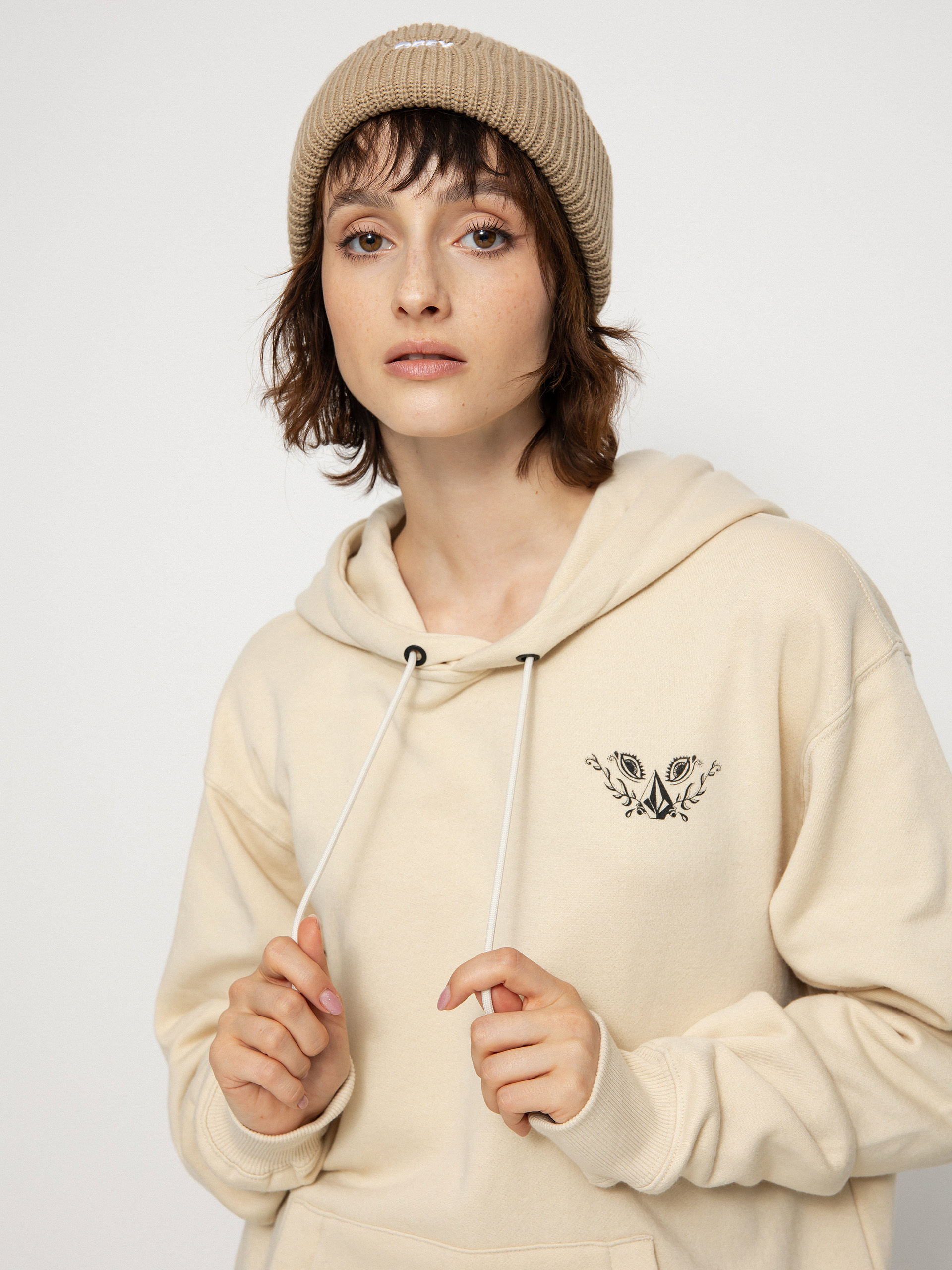 Volcom Melancon HD Kapucnis pulóver Wmn (off white)