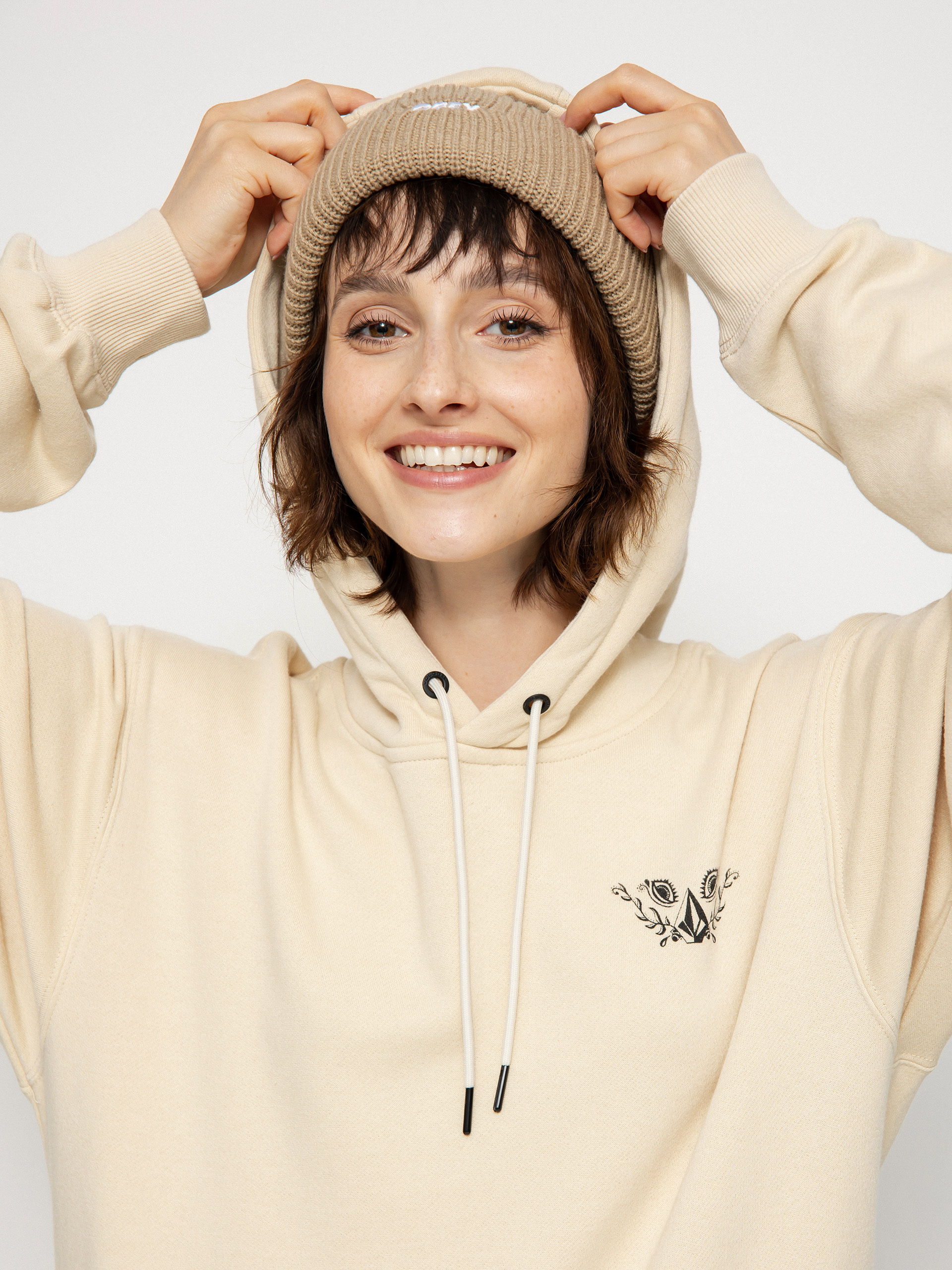Volcom Melancon HD Kapucnis pulóver Wmn (off white)