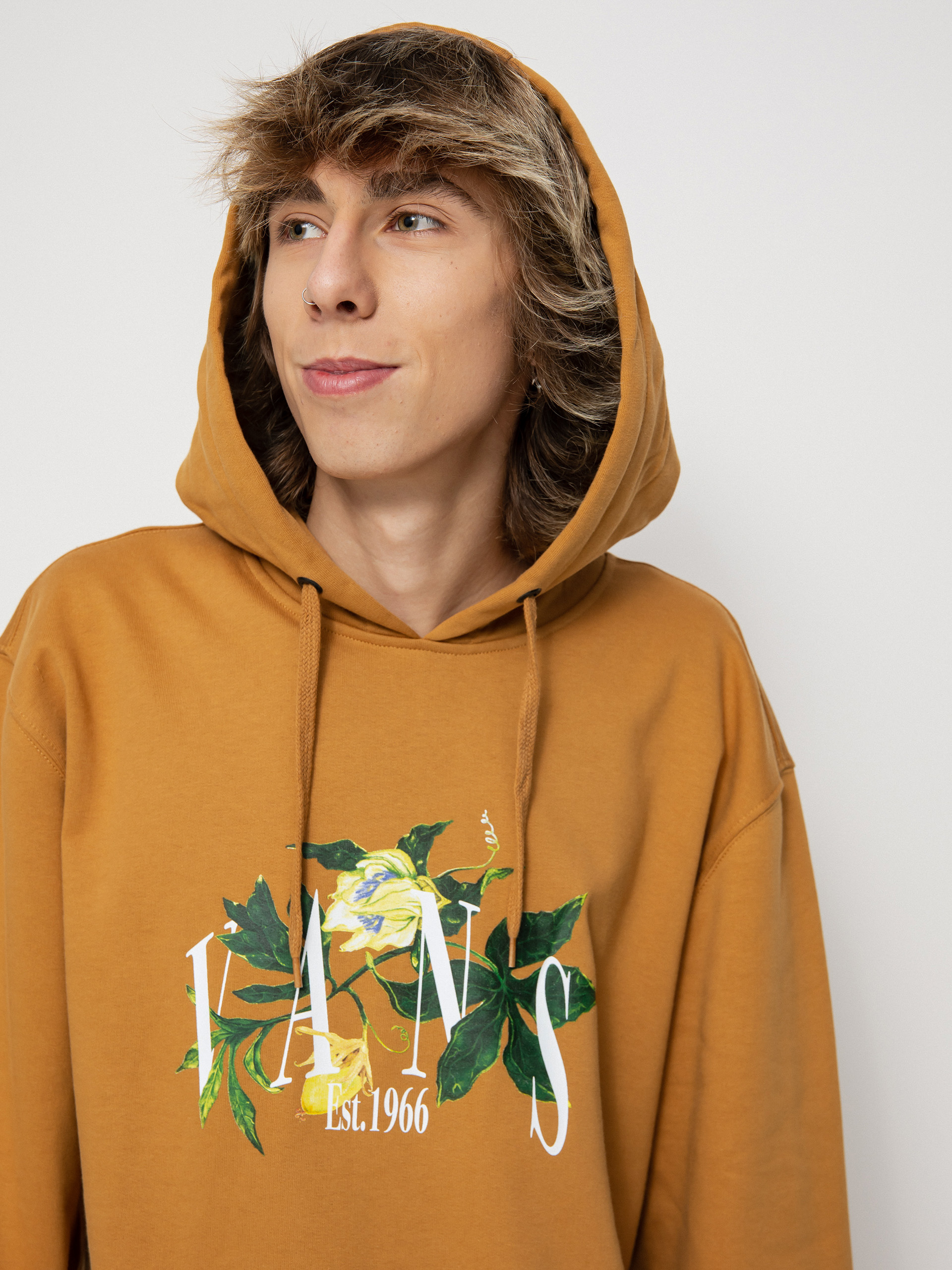 Vans Greener Grounds HD Kapucnis pulóver (bone brown)