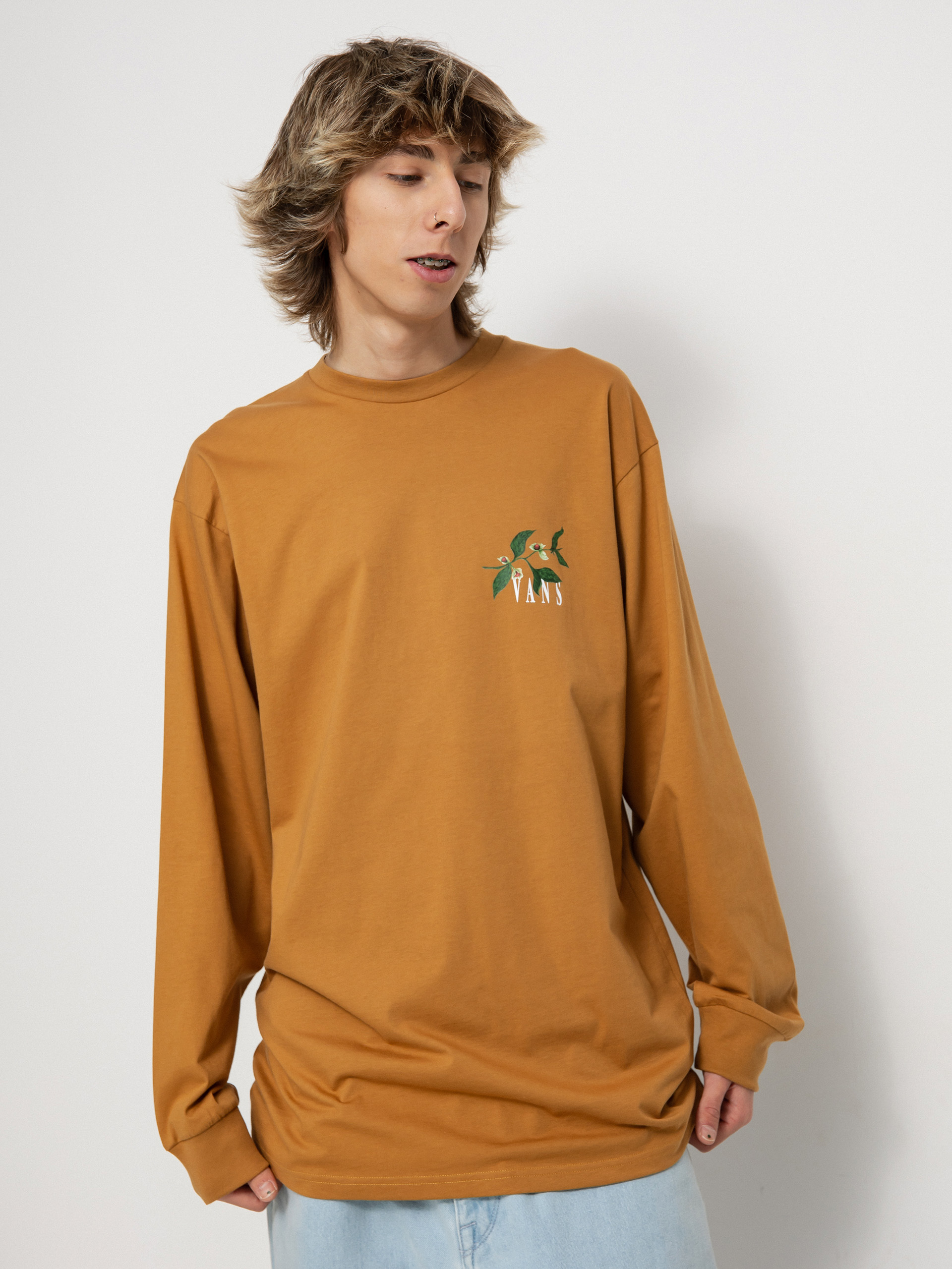 Vans Greener Grounds Hosszú ujjú felső (bone brown)