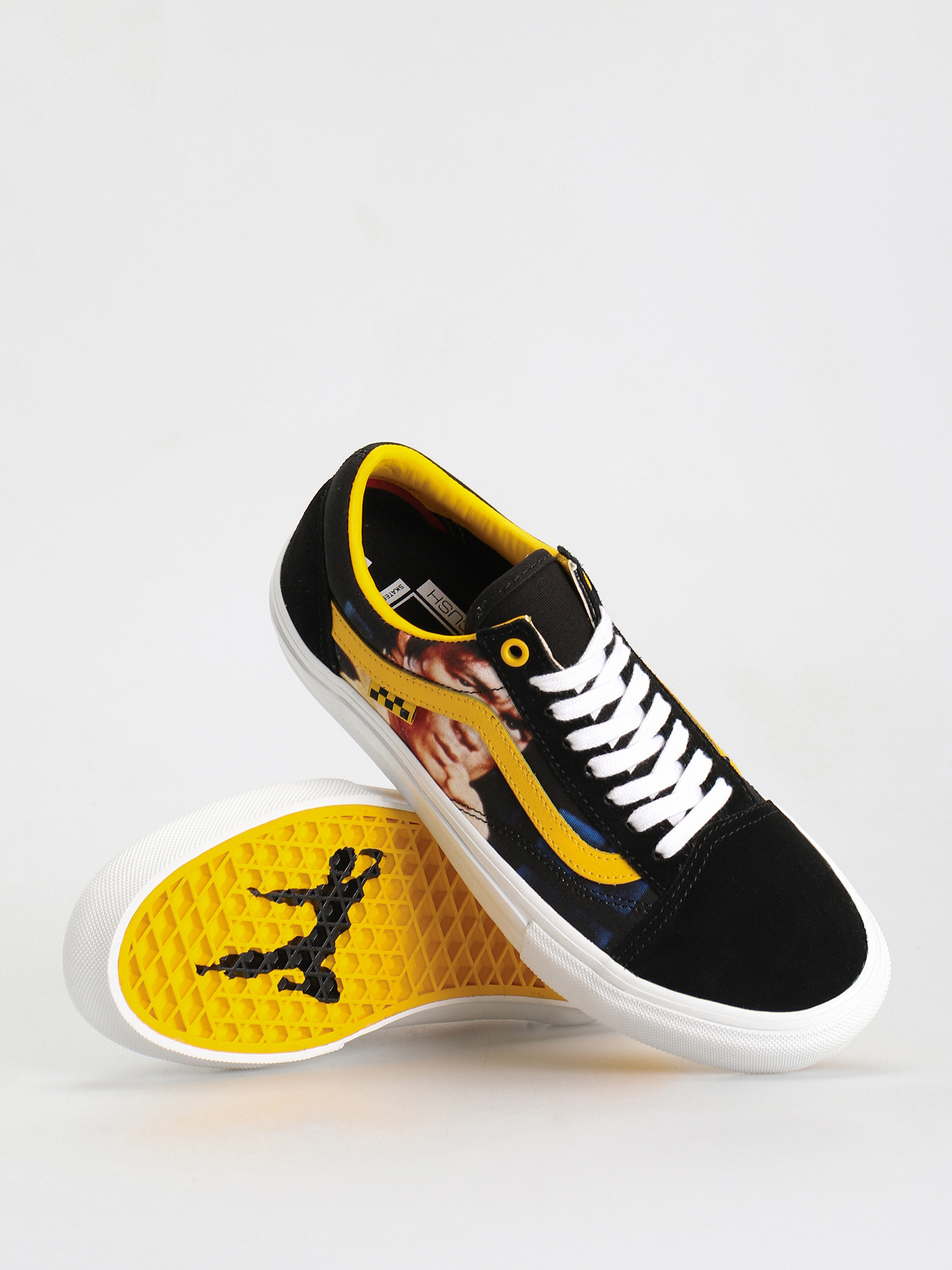 Vans Skate Old Skool Cipők (bruce lee black/yellow)