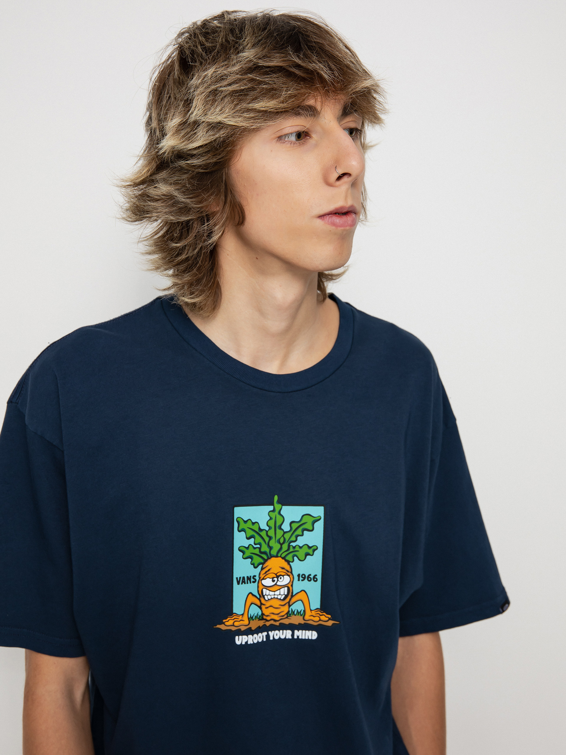 Vans Uproot Your Mind Overdye Póló (dress blues)