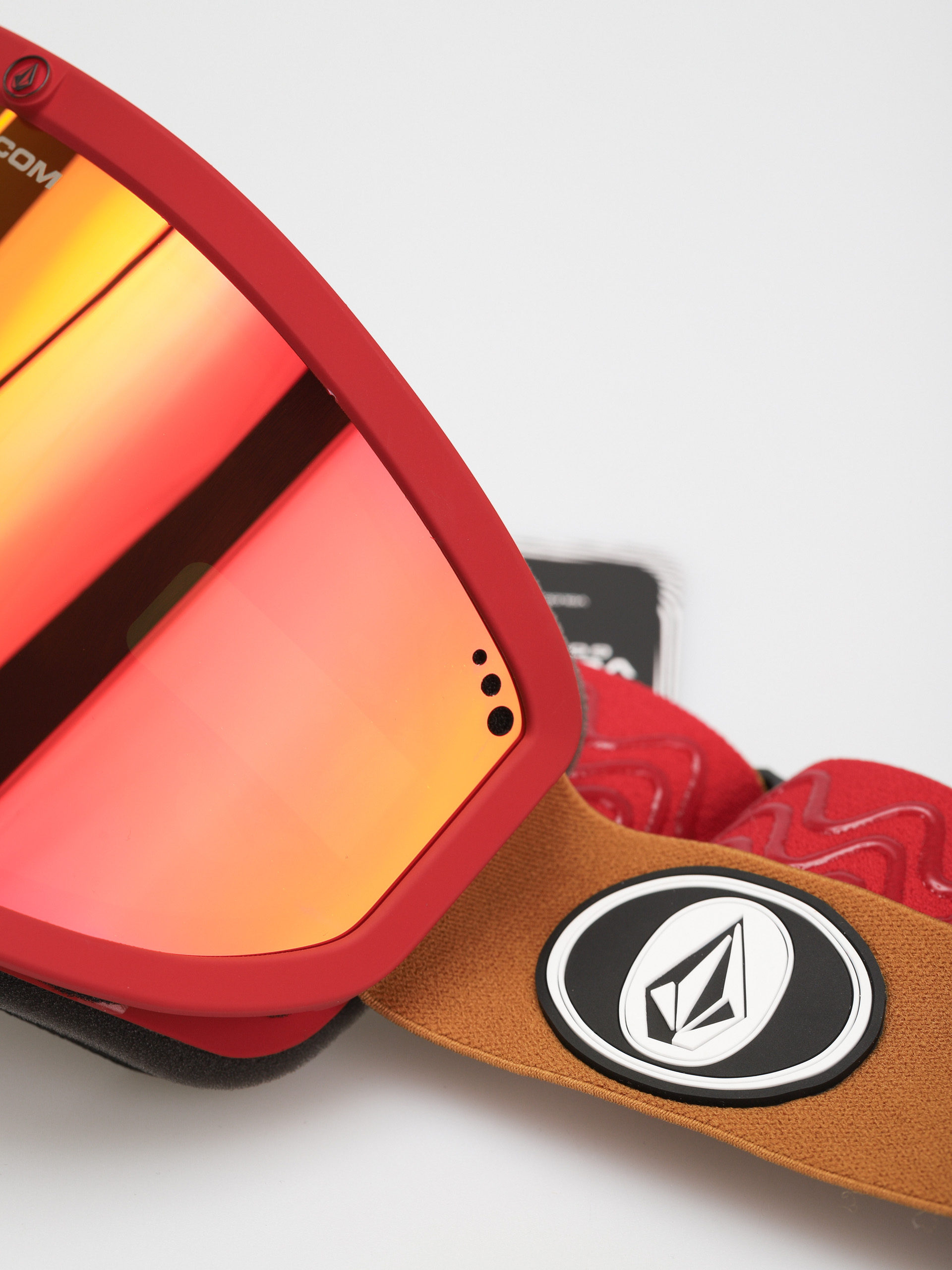 Volcom Footprints Snowboard szemüveg (red/charamel red chrome)