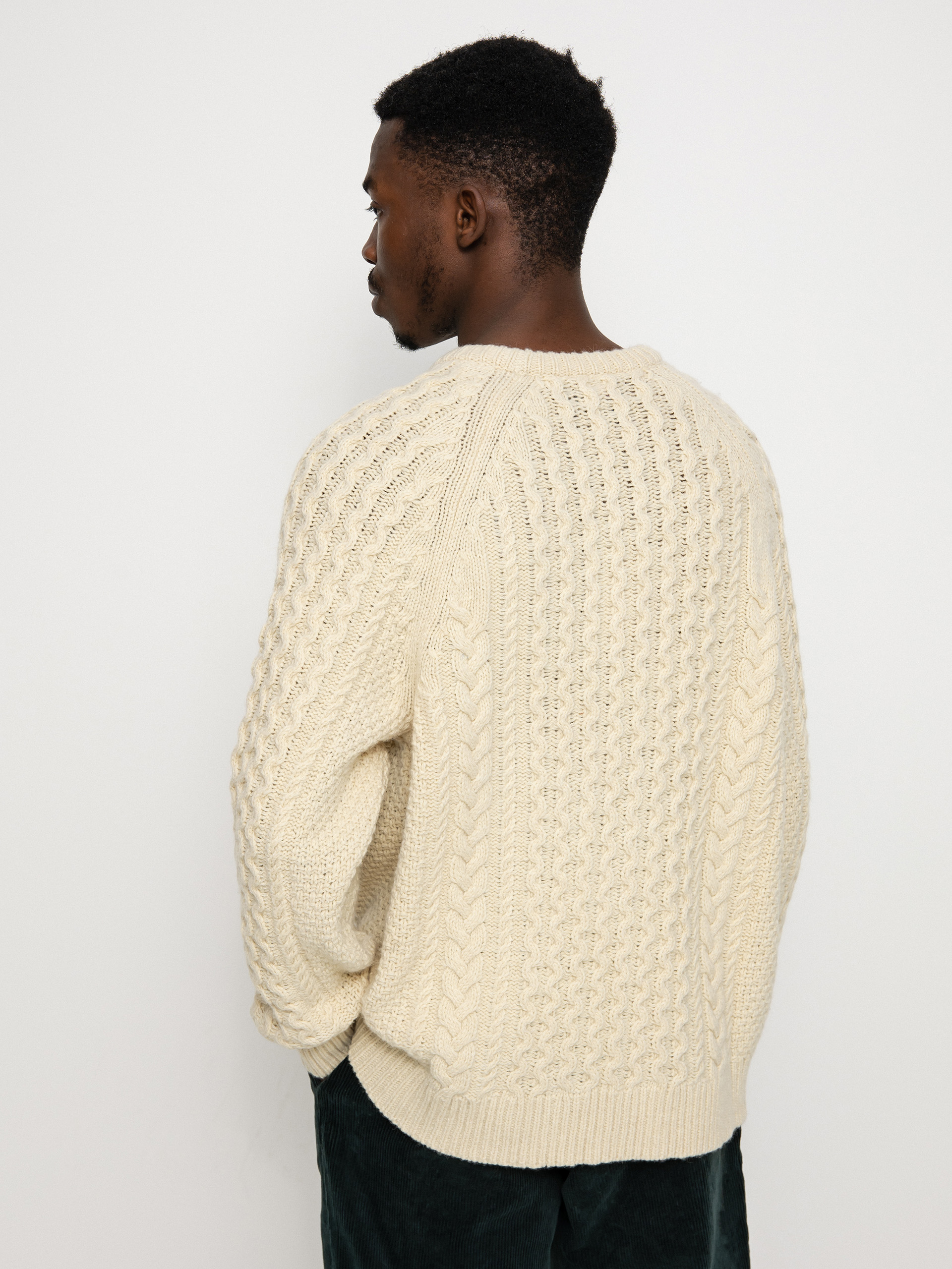 Patagonia Recycled Wool Cable Knit Pulóver (natural)