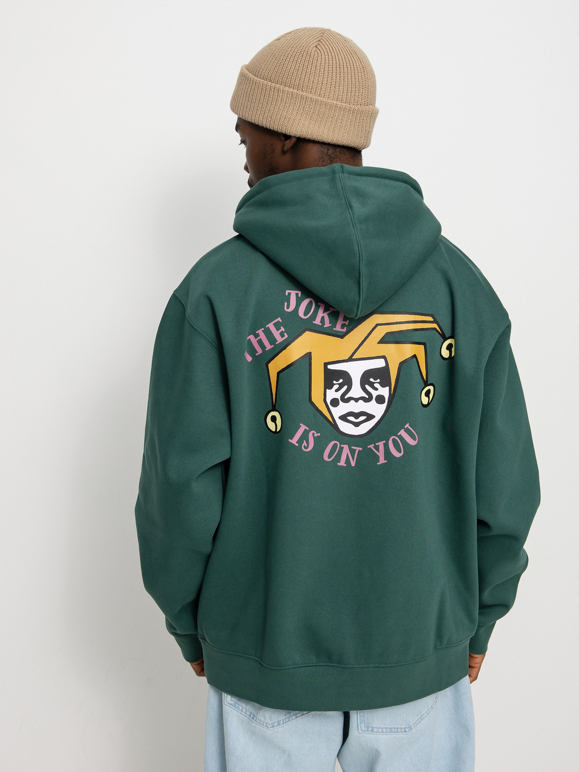OBEY The Joke Is On You Kapucnis pulóver (dark cedar)