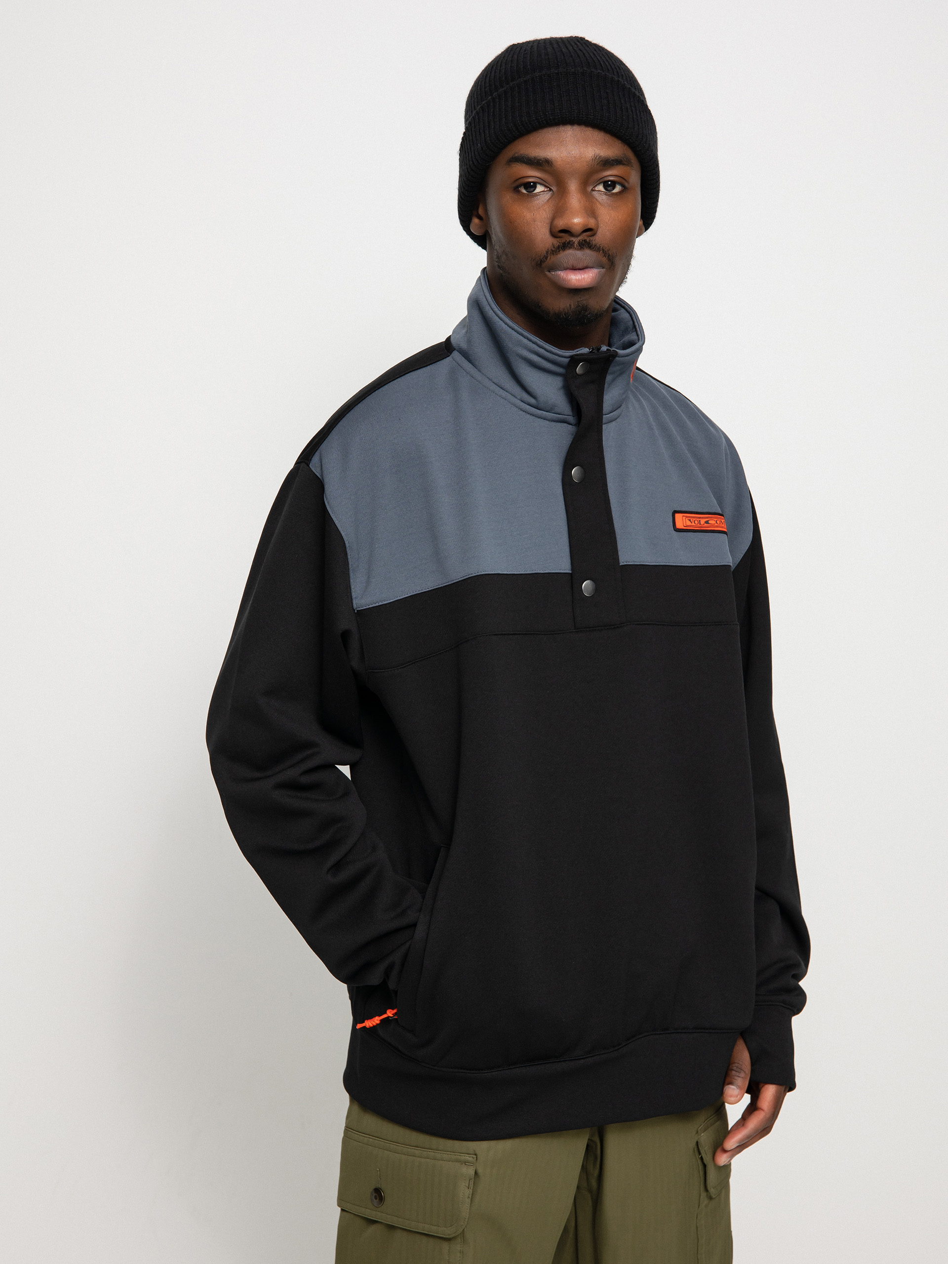 Férfi Volcom She Crew Thermo pulóver (black)