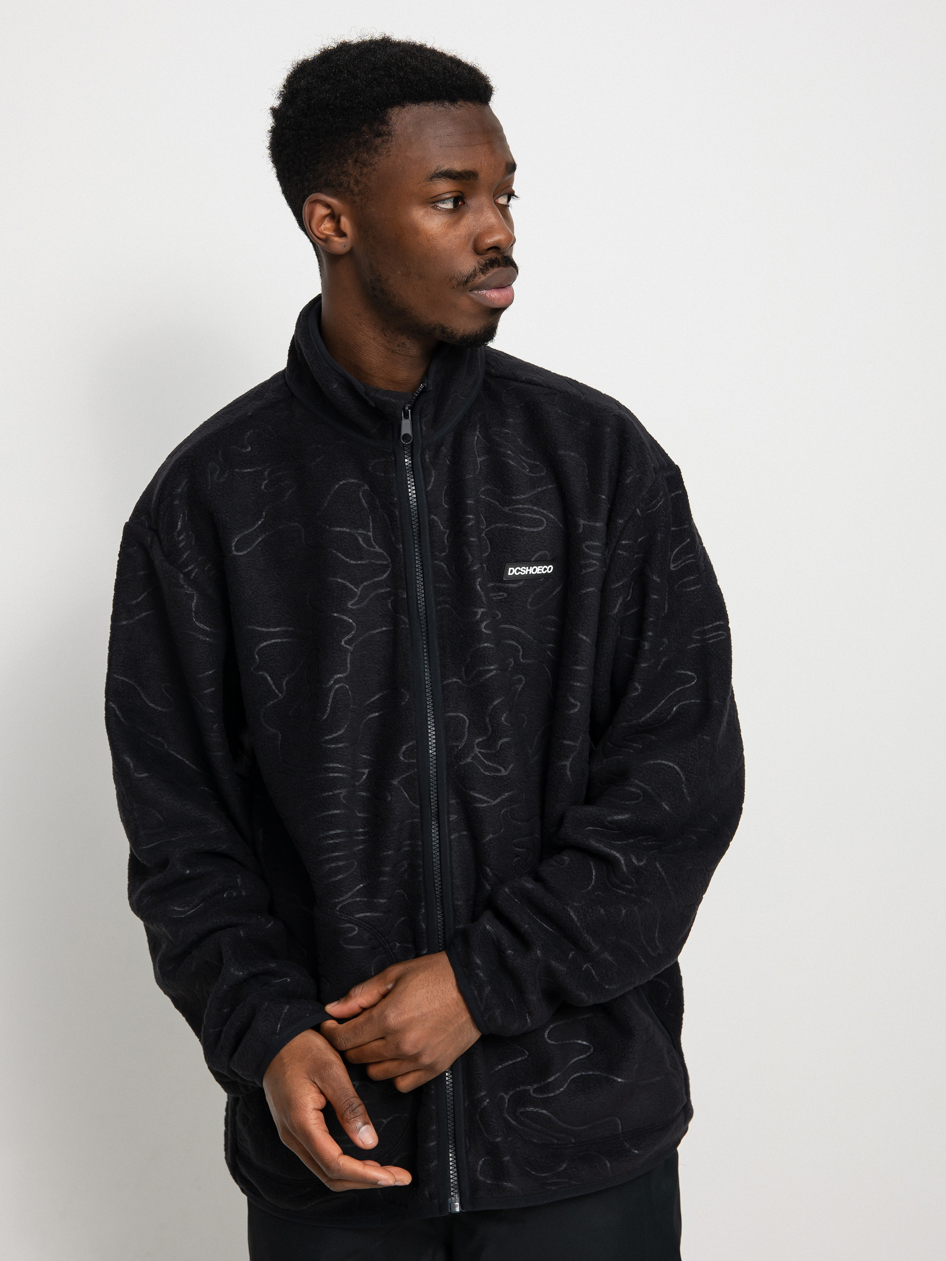 Férfi DC Outsider Polár pulóver (black outline camo)