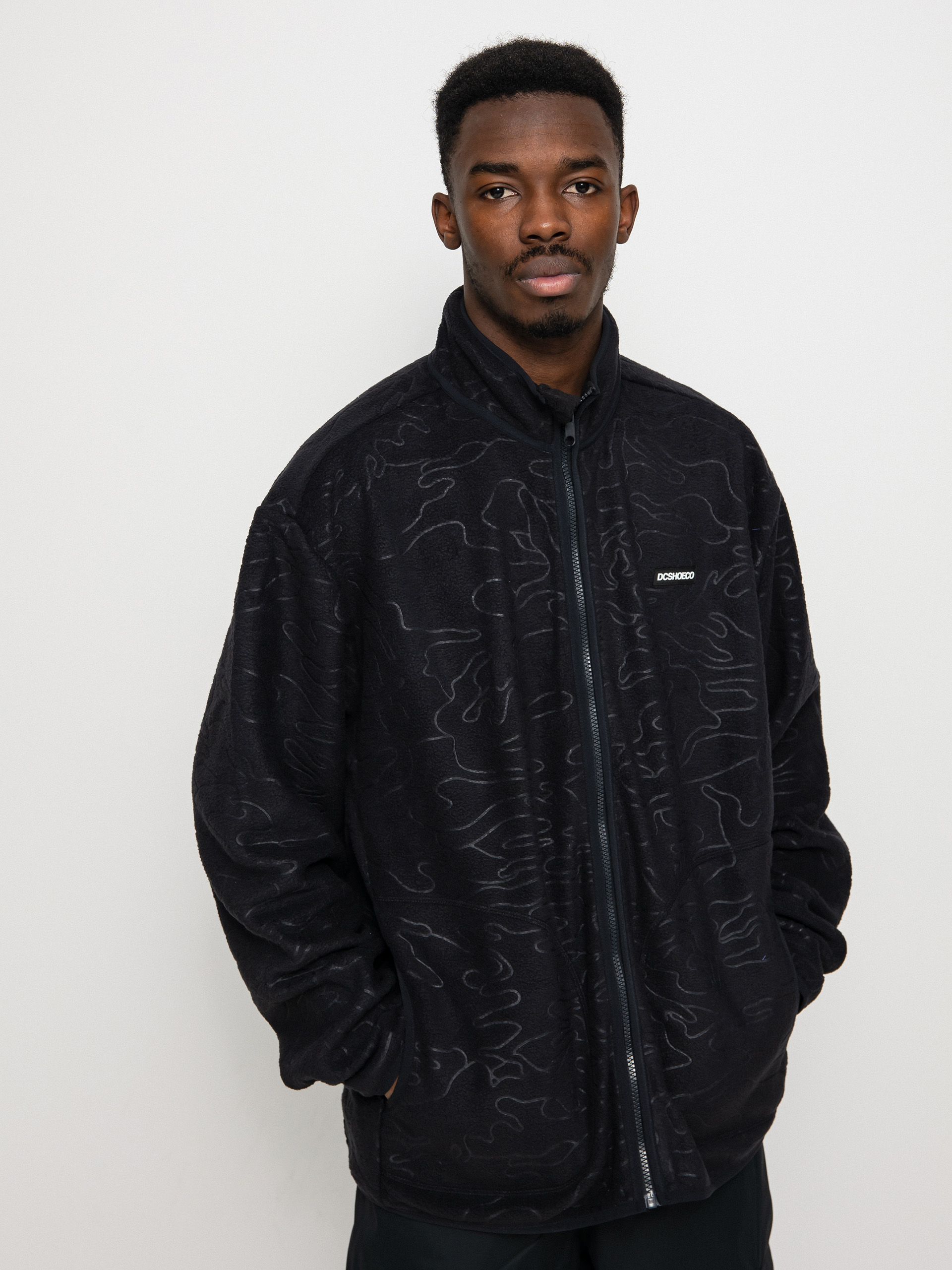 Férfi DC Outsider Polár pulóver (black outline camo)