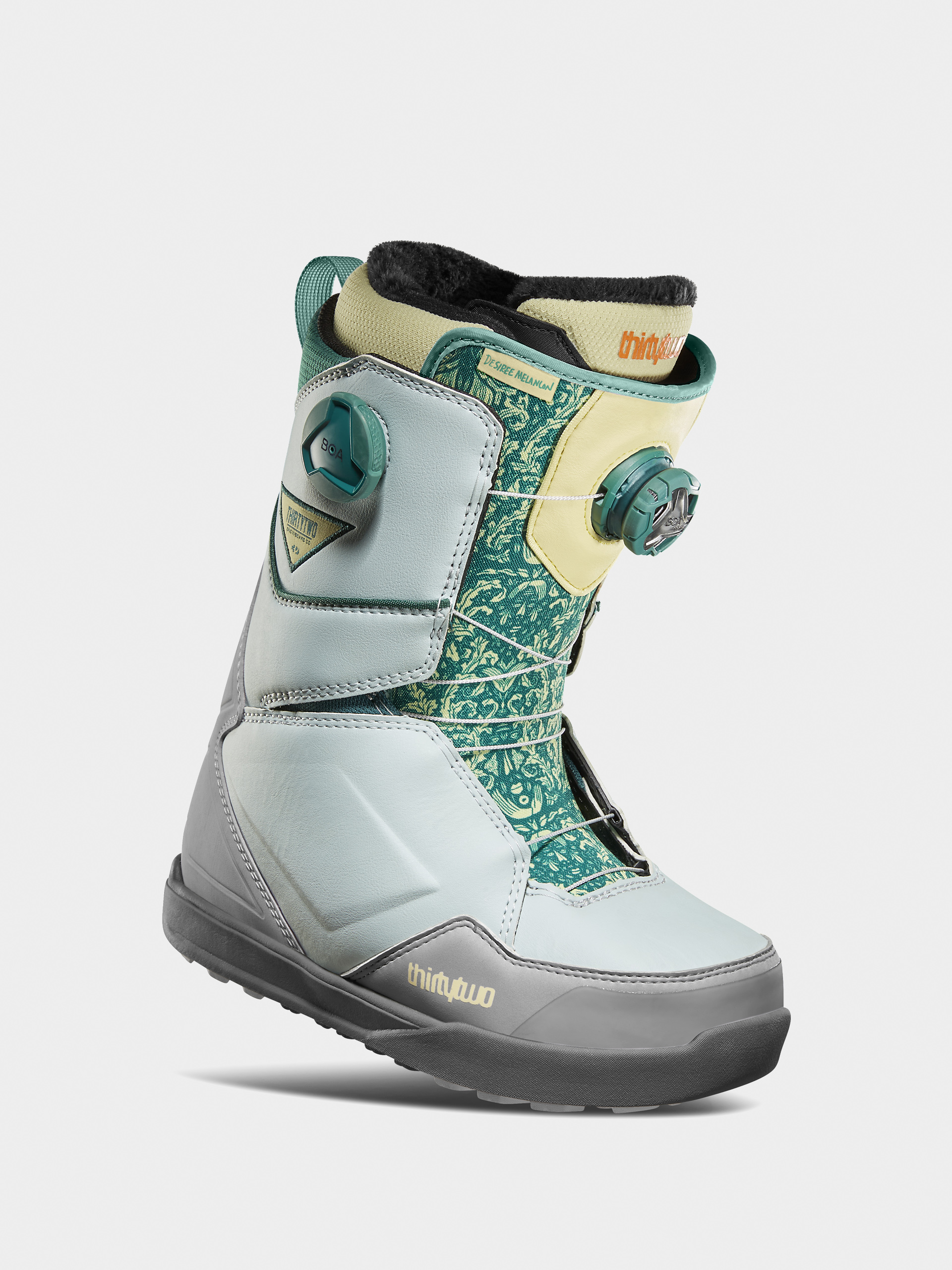 Női ThirtyTwo Lashed Double Boa Melancon Snowboard cipők (grey/green)