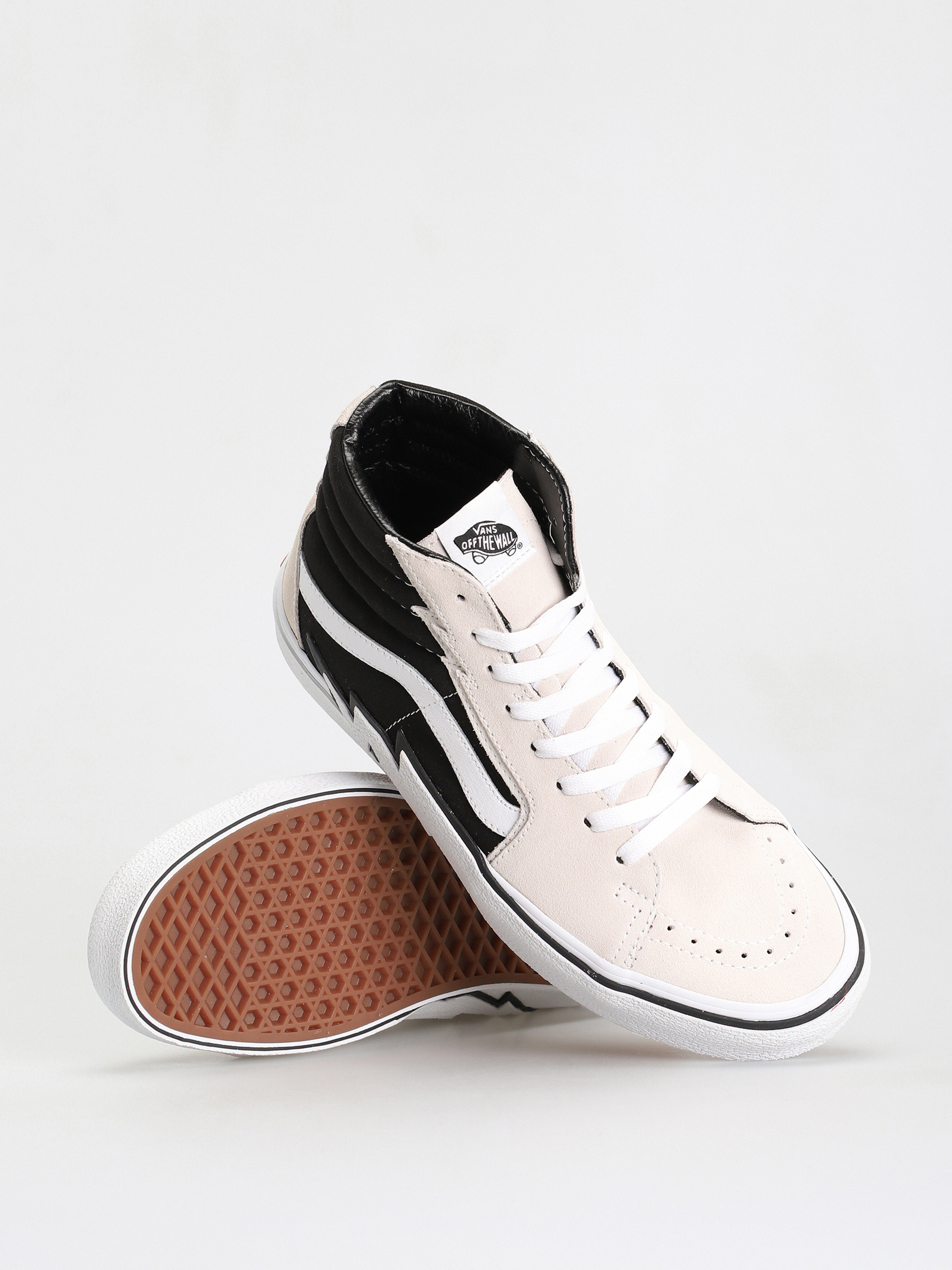 Vans Sk8 Hi Bolt Cipők (antique white/black)