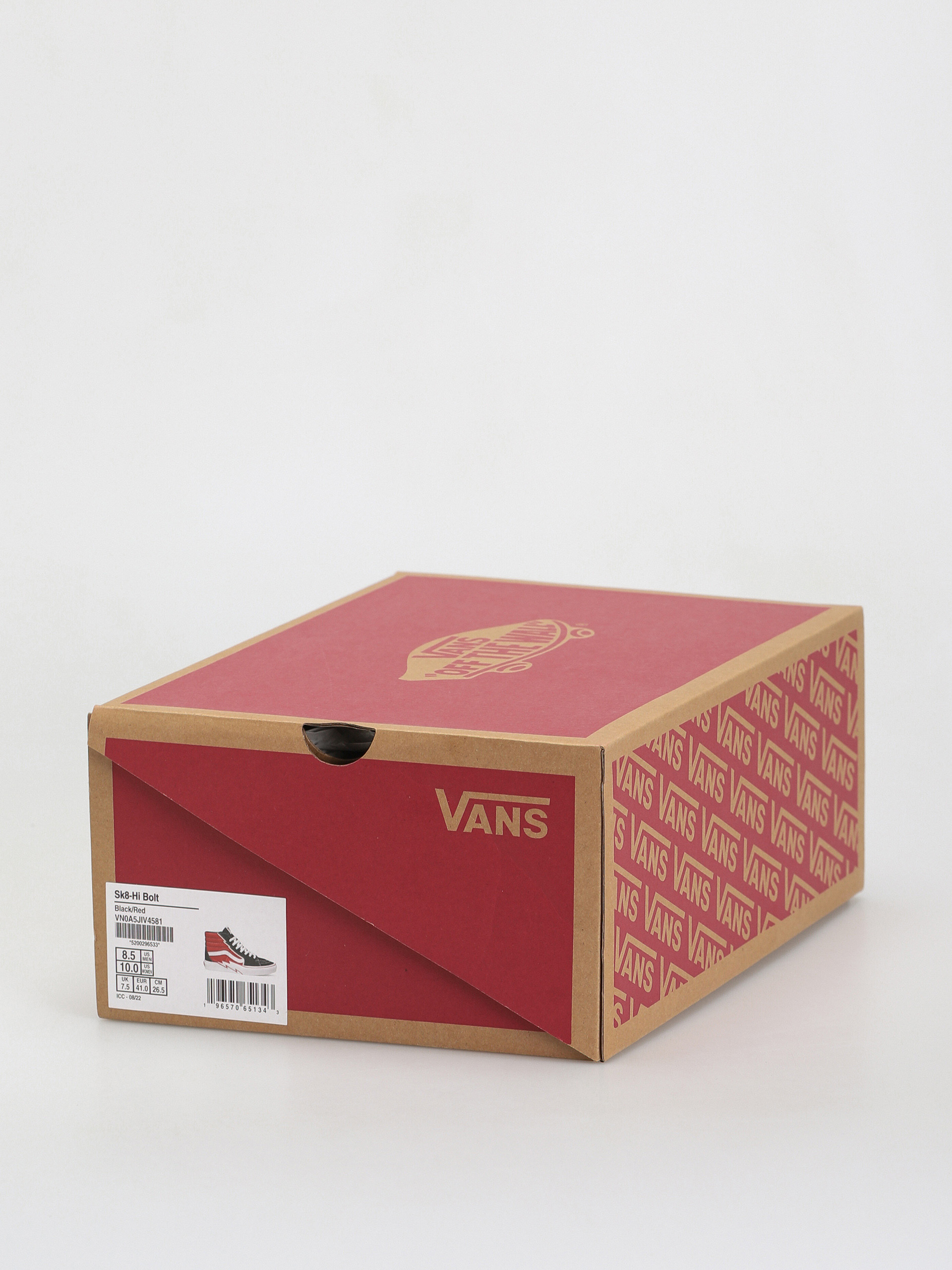 Vans Sk8 Hi Bolt Cipők (black/red)