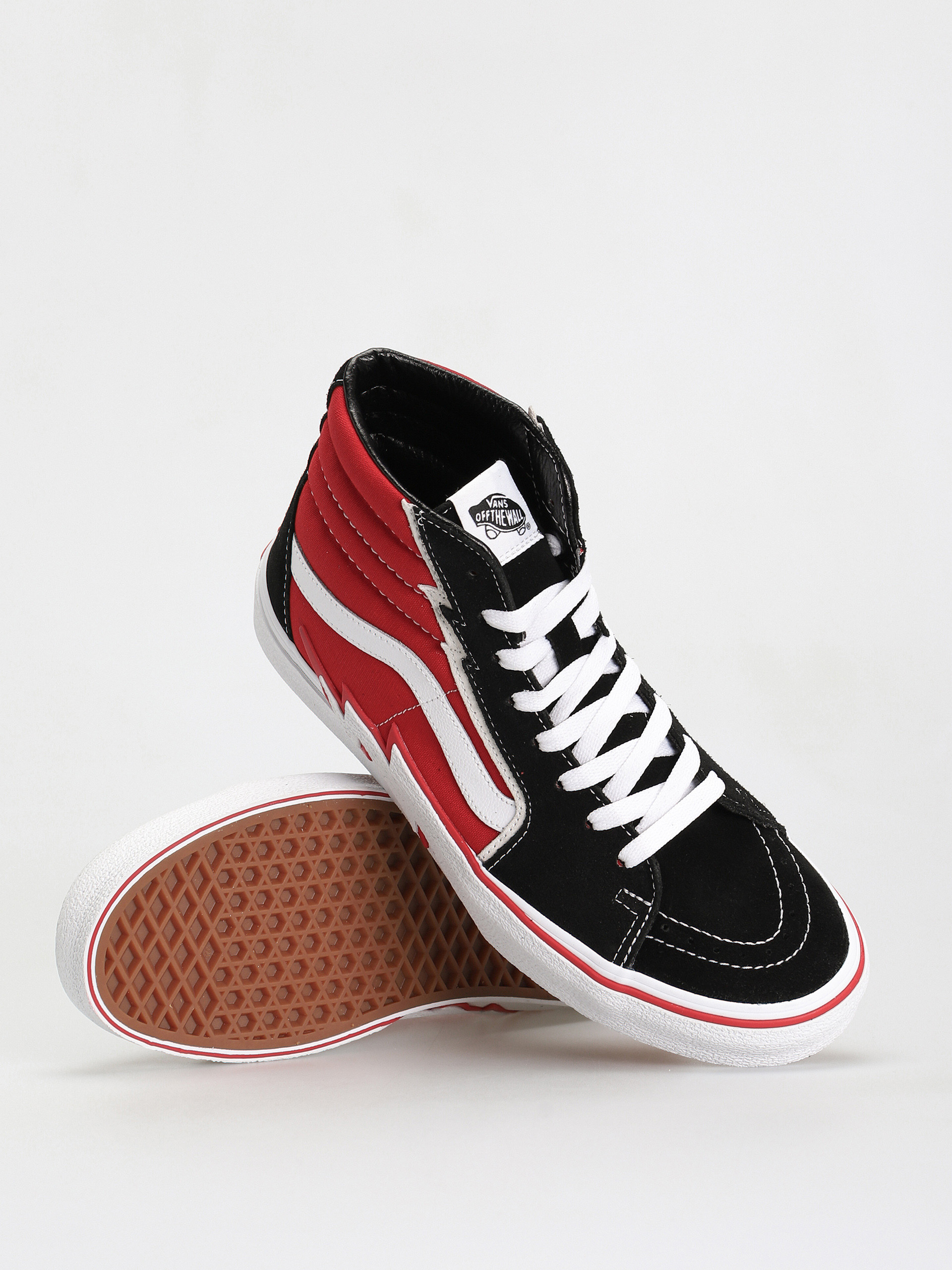 Vans Sk8 Hi Bolt Cipők (black/red)