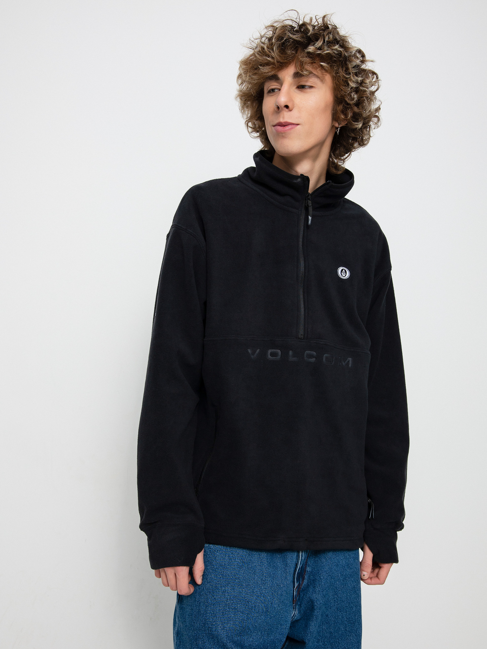 Férfi Volcom V Science 1/2 Zip HD Thermo pulóver (black)