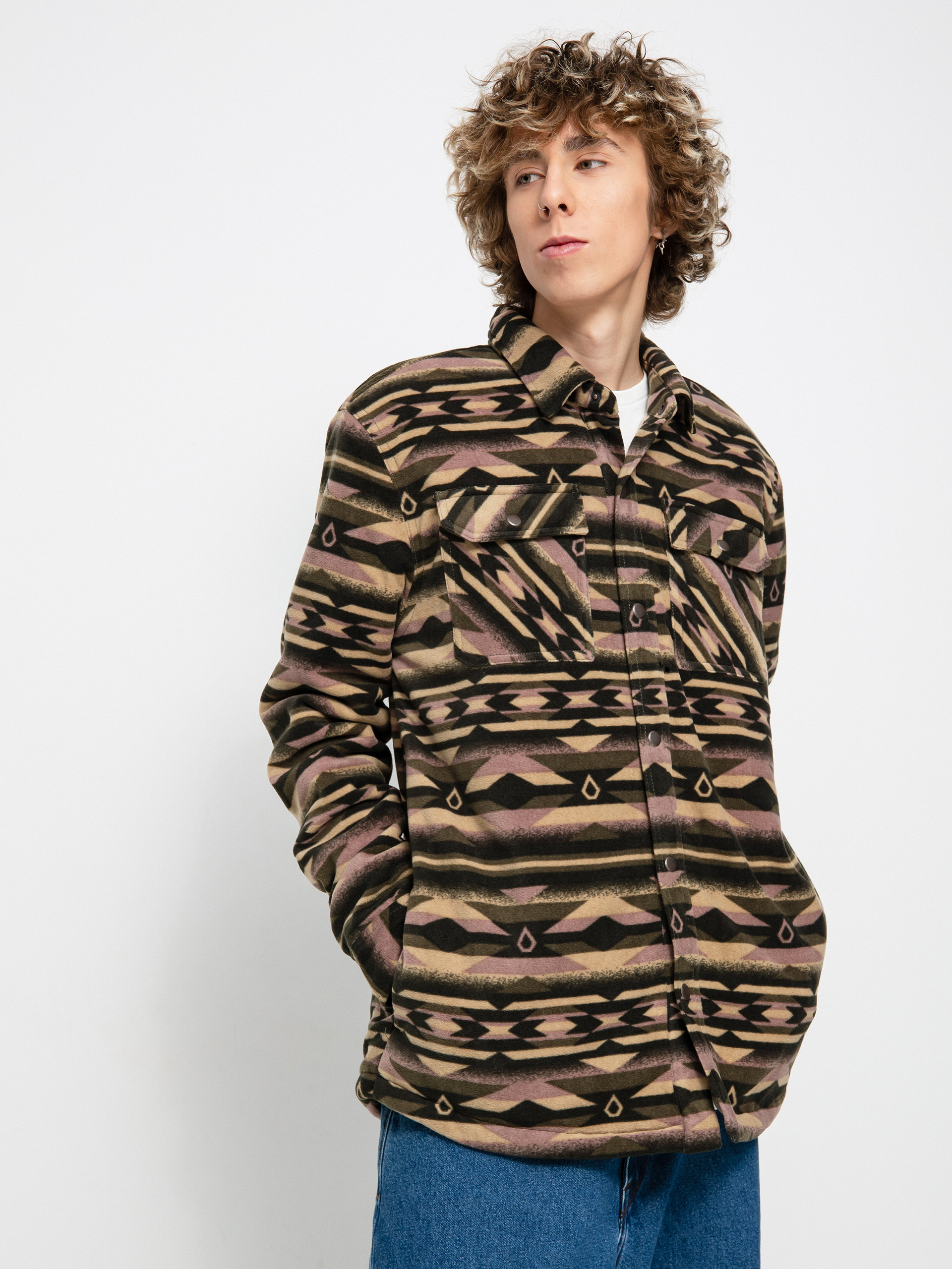 Volcom Bowered Fleece Ls Ing (military)