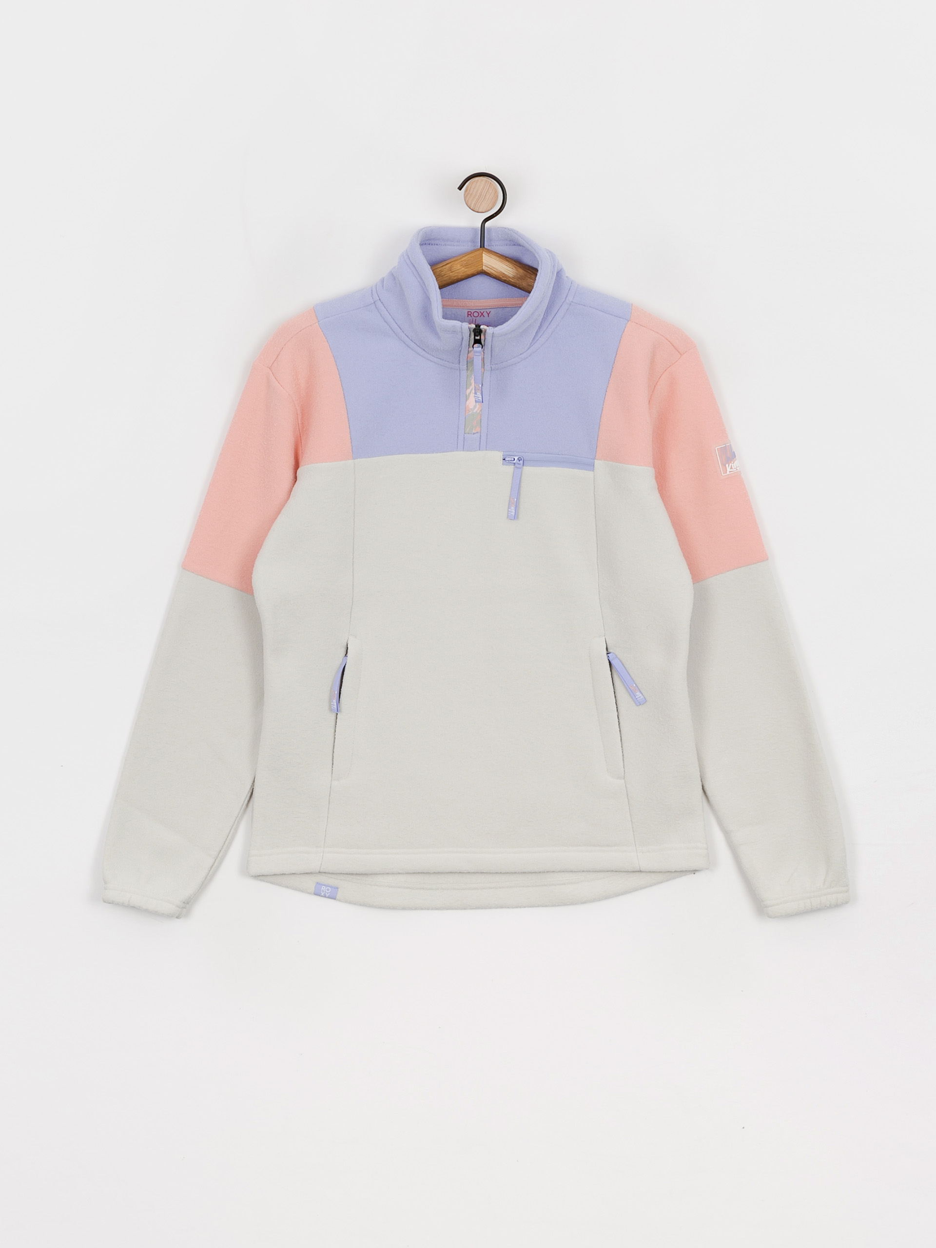Női Roxy Chloe Kim Layer Polár pulóver (heather grey)